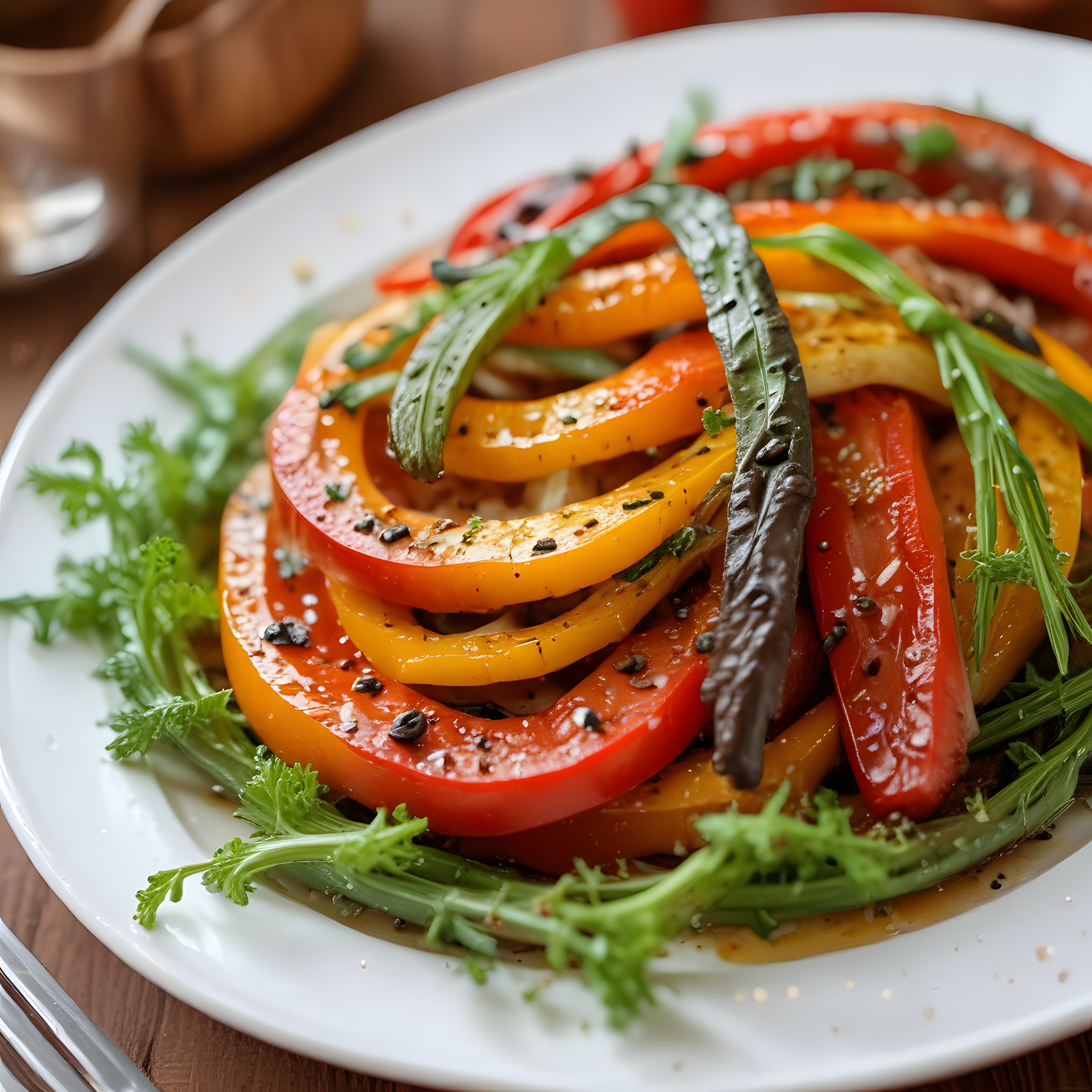 Renkli domates dilimleriyle fesleğenli salata sunumu ve enfes meze tarifleri