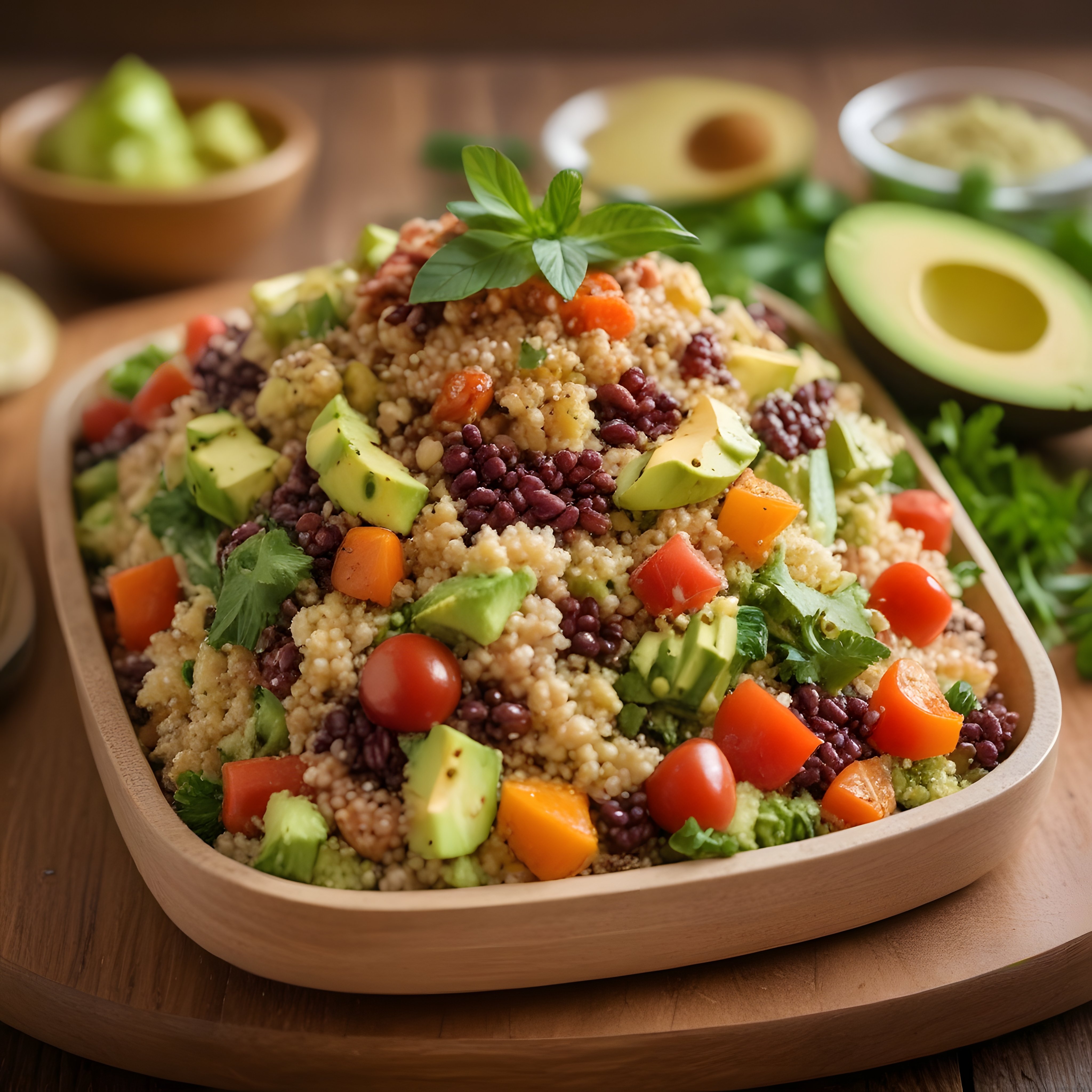 Renkli Kinoa Salatası: Avokado ve Baklagillerle Sağlıklı Beslenme