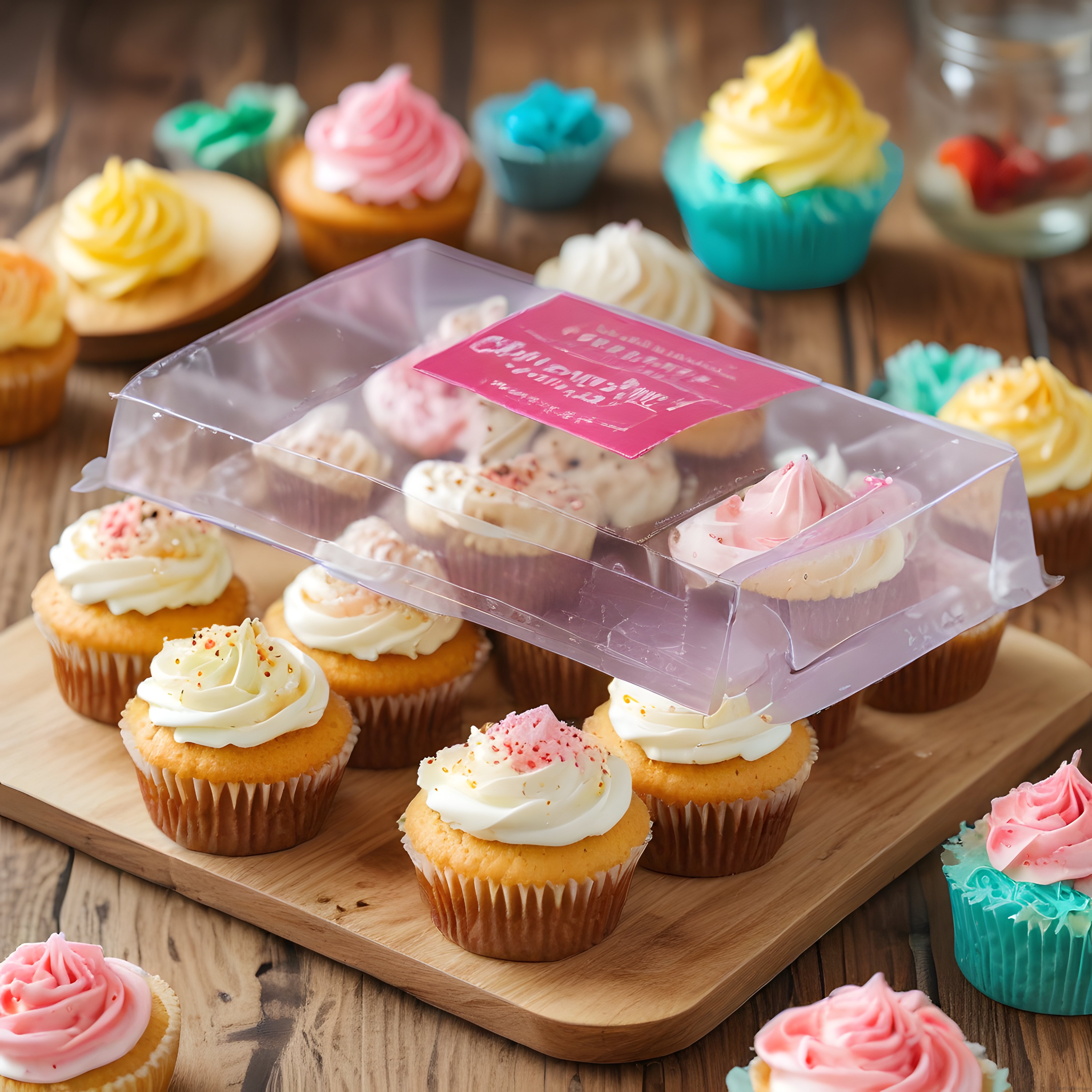 Renkli Krema Süslü Cupcake'ler: Doğum Günü ve Özel Günler İçin Tatlı Sunum