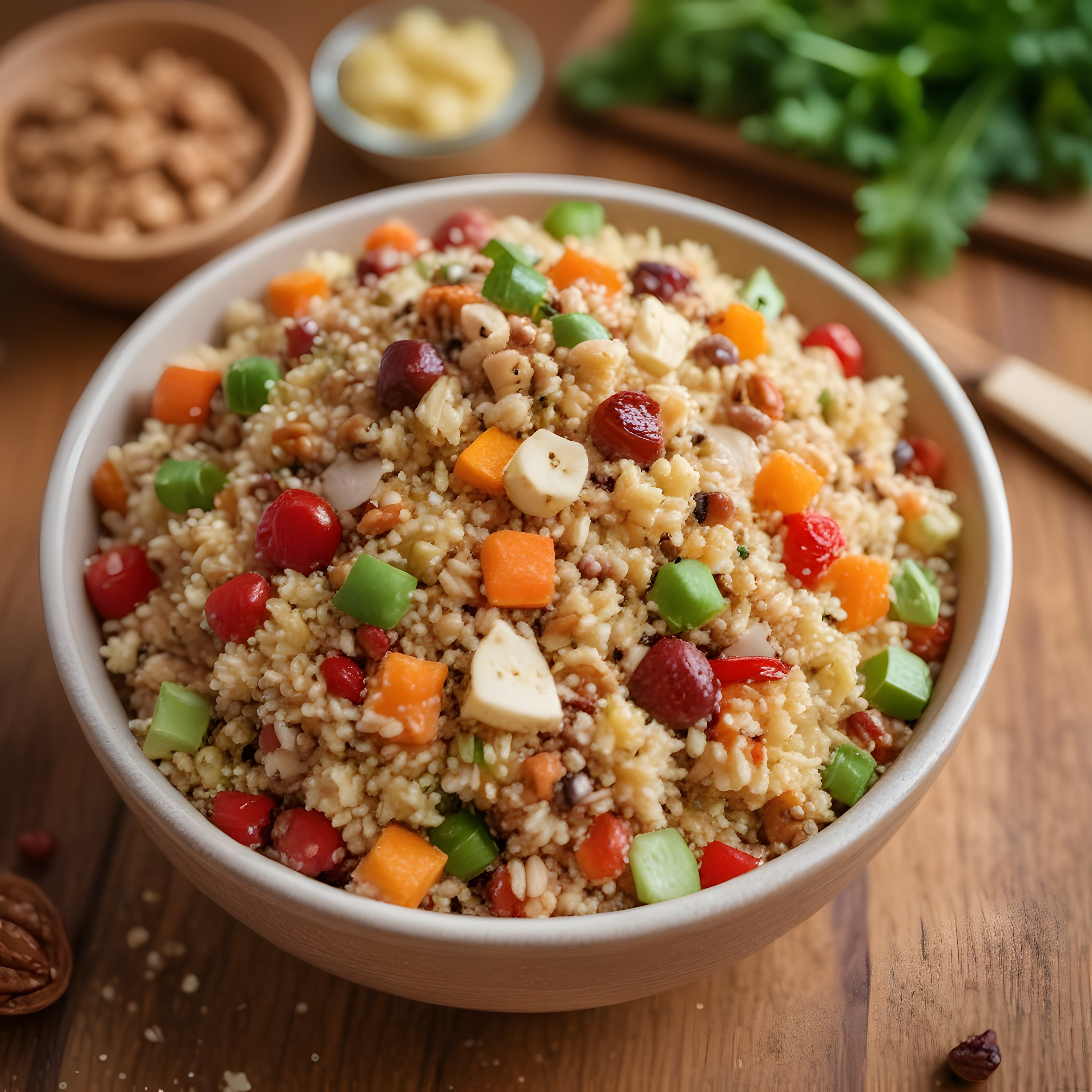 Renkli Kuskus Salatası Tarifi: Peynirli ve Fındıklı Sağlıklı Öğün