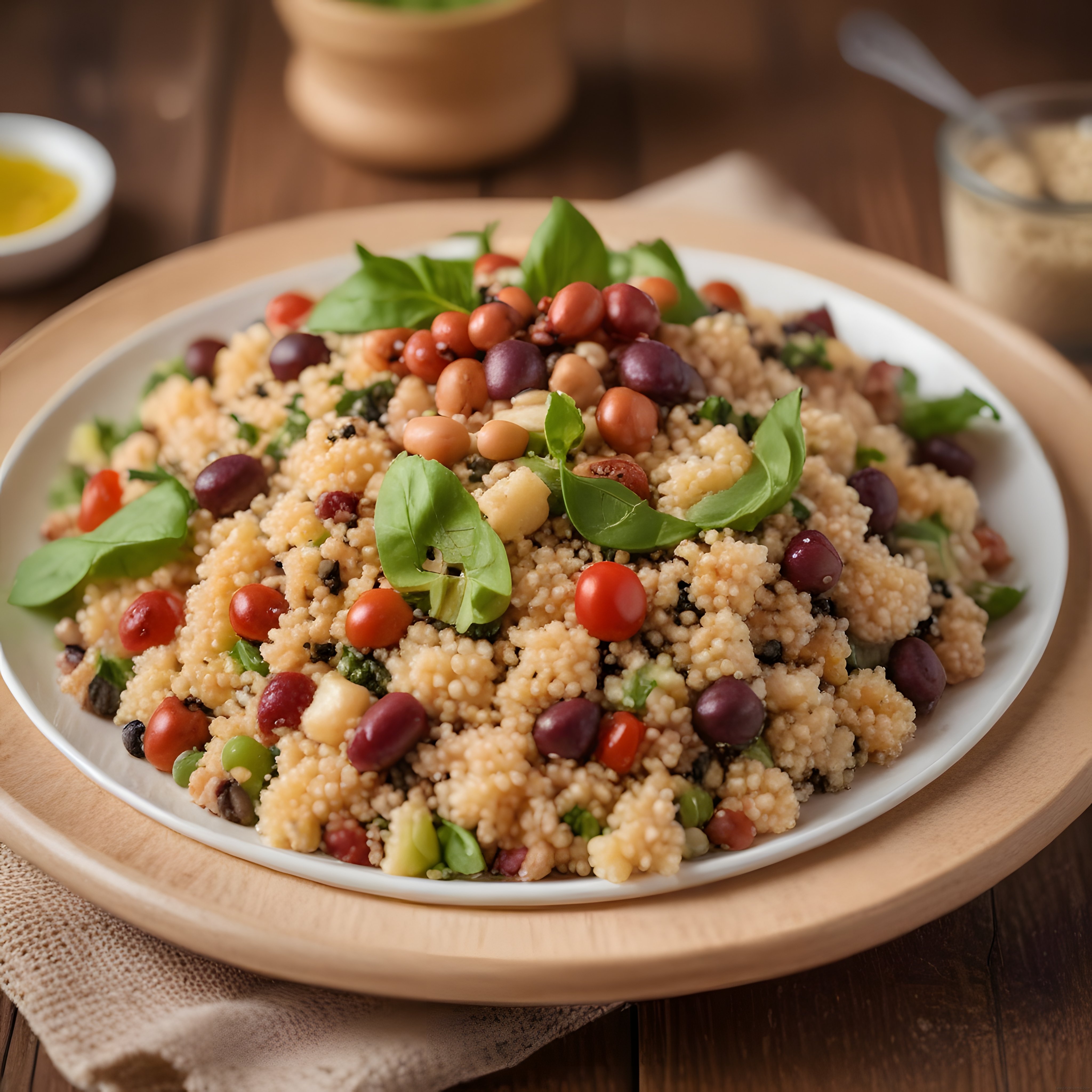Renkli Kuskus Salatası: Taze Sebzeler ve Zeytin ile Sağlıklı Tarif