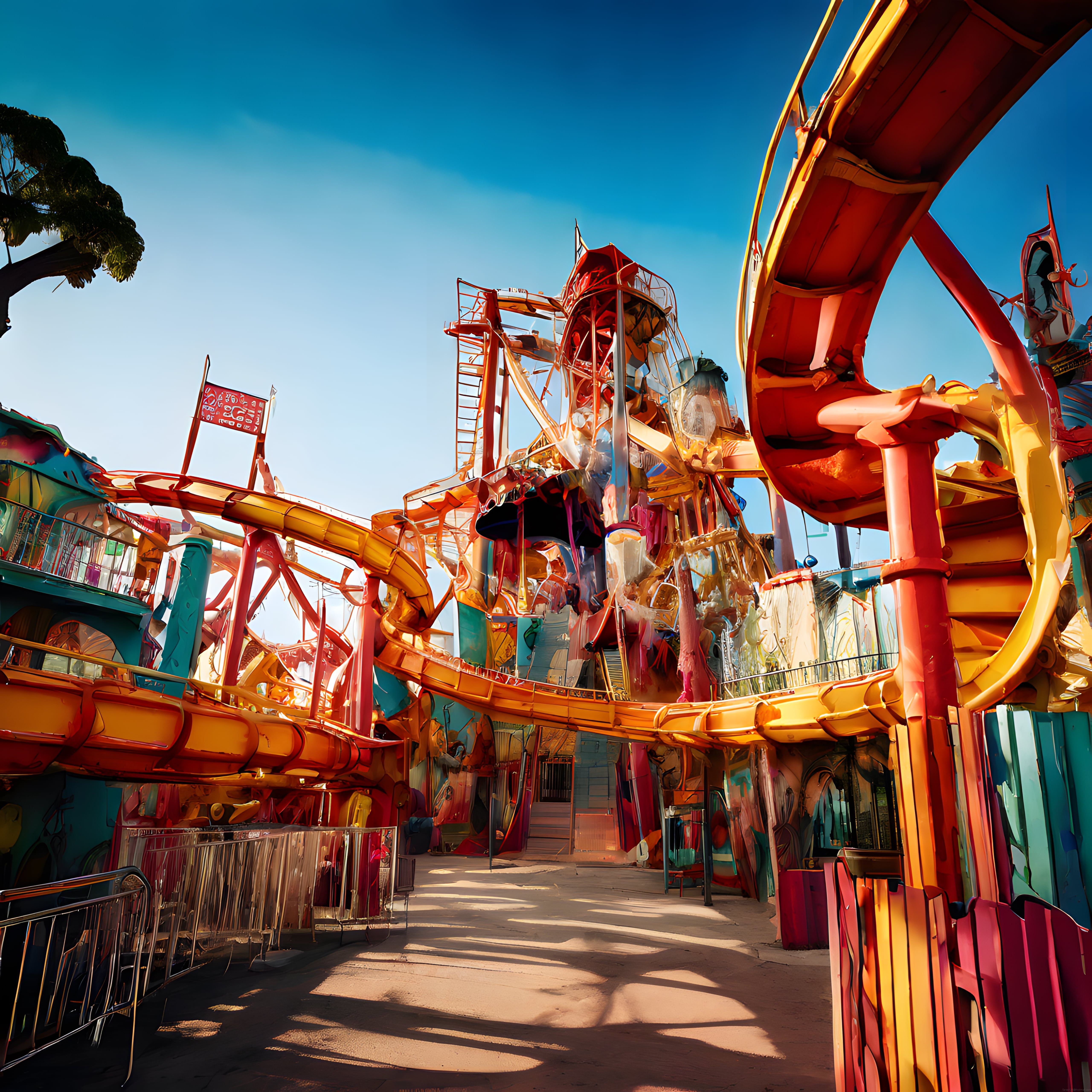 Renkli Lunaparkın Büyülü Atmosferi: Eğlence Dolu Tema Parkı Keşfi