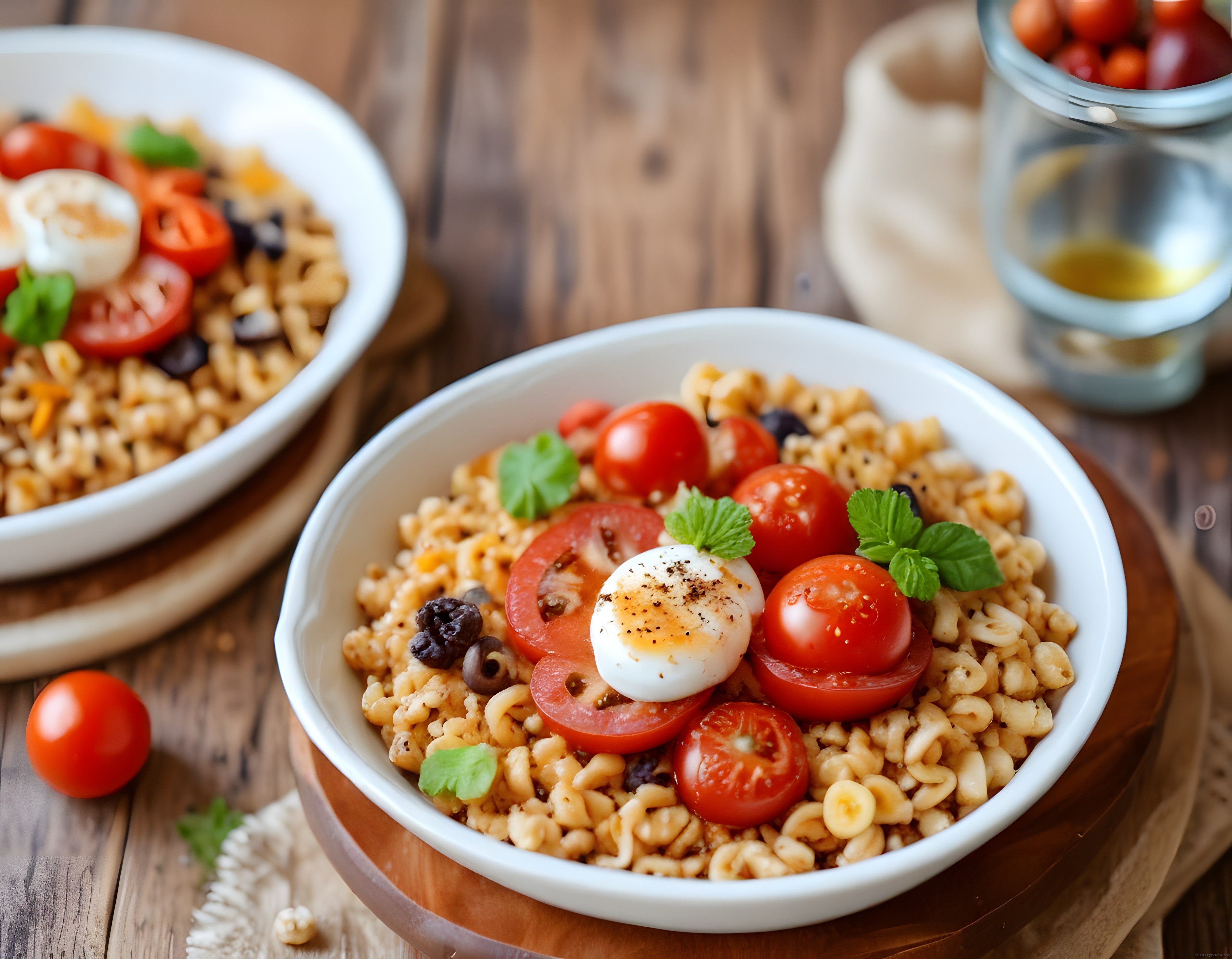 Renkli Makarna Salatası: Domates, Zeytin ve Fesleğenli Pratik Tarif