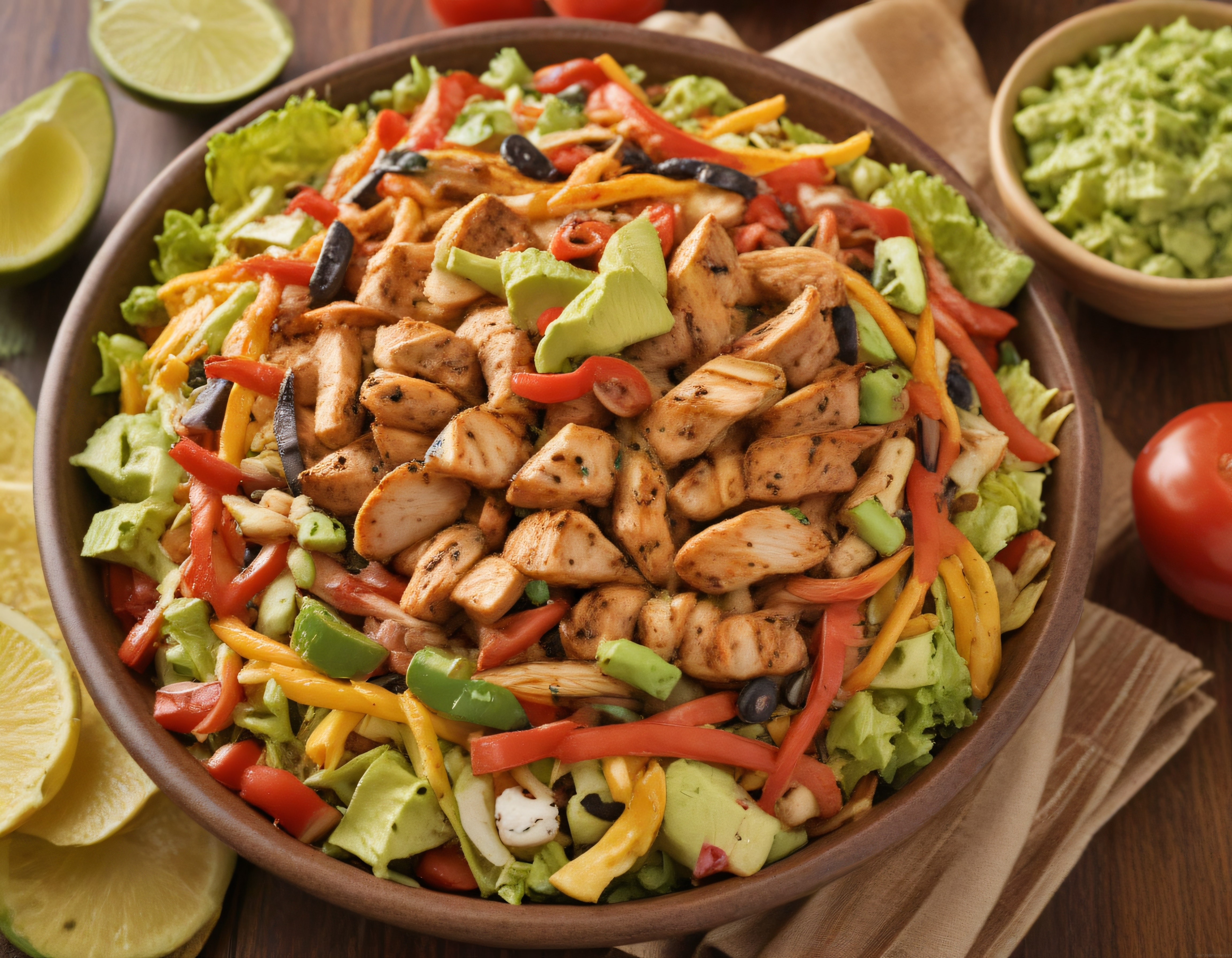 Renkli Meksika Usulü Izgara Tavuk Salatası: Avokadolu Taco Bowl Tarifi