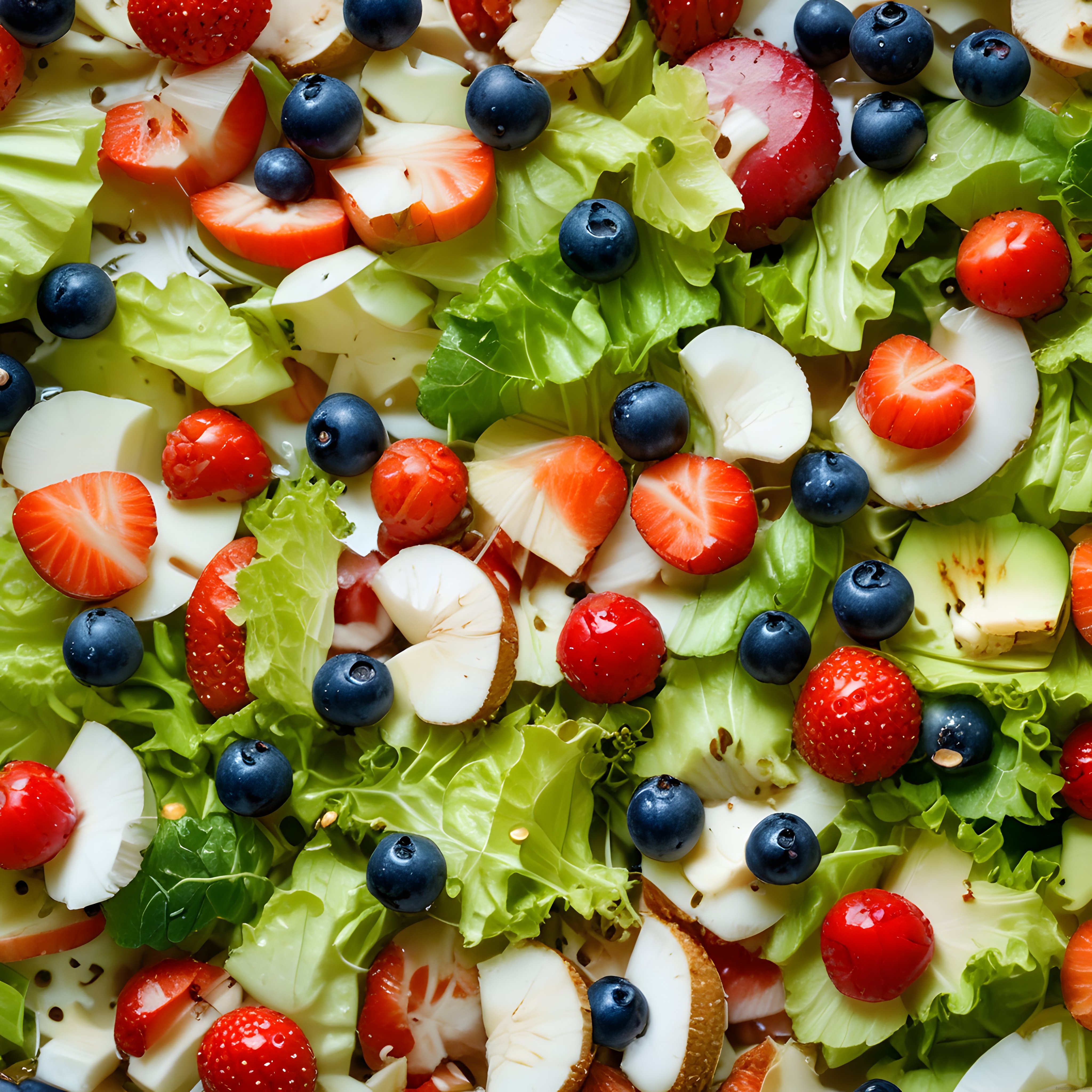 Renkli Meyve Salatası: Çilek, Yaban Mersini ve Avokadolu Sağlıklı Kase
