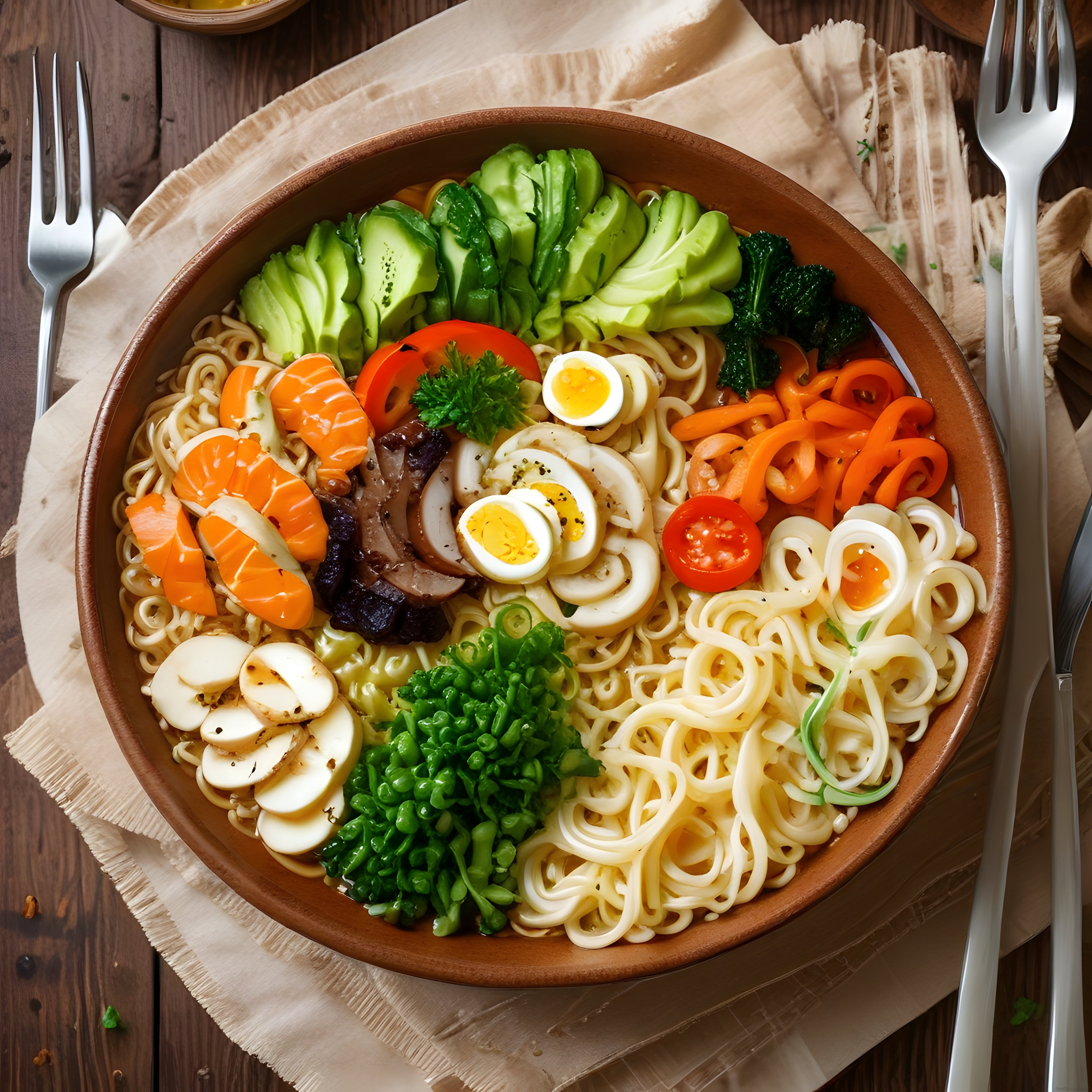 Renkli Sebze ve Somonlu Noodle Kase: Sağlıklı ve Lezzetli Asya Tarifi