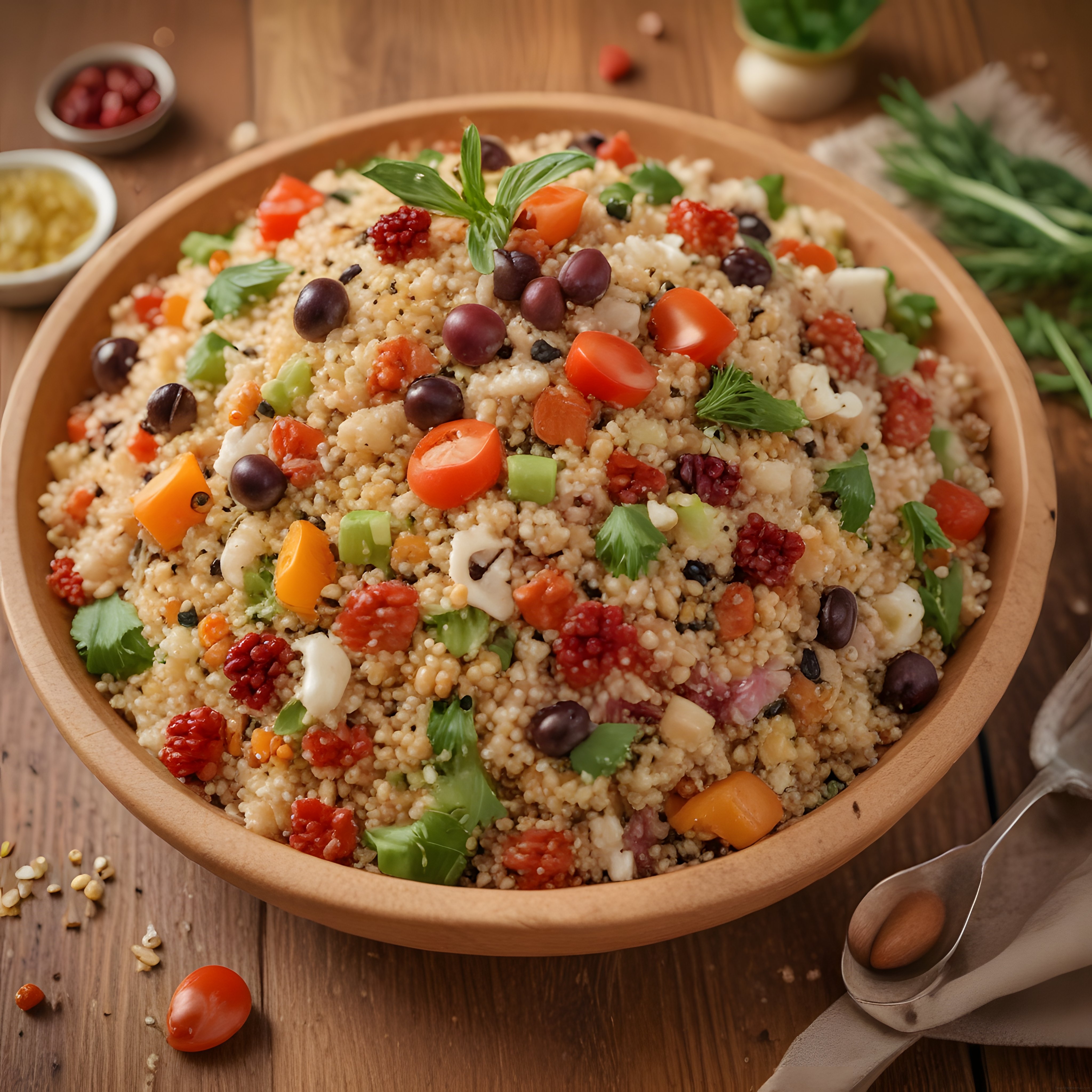 Renkli Sebzeler ve Kuskuslu Akdeniz Salatası: Sağlıklı ve Lezzetli Tarif