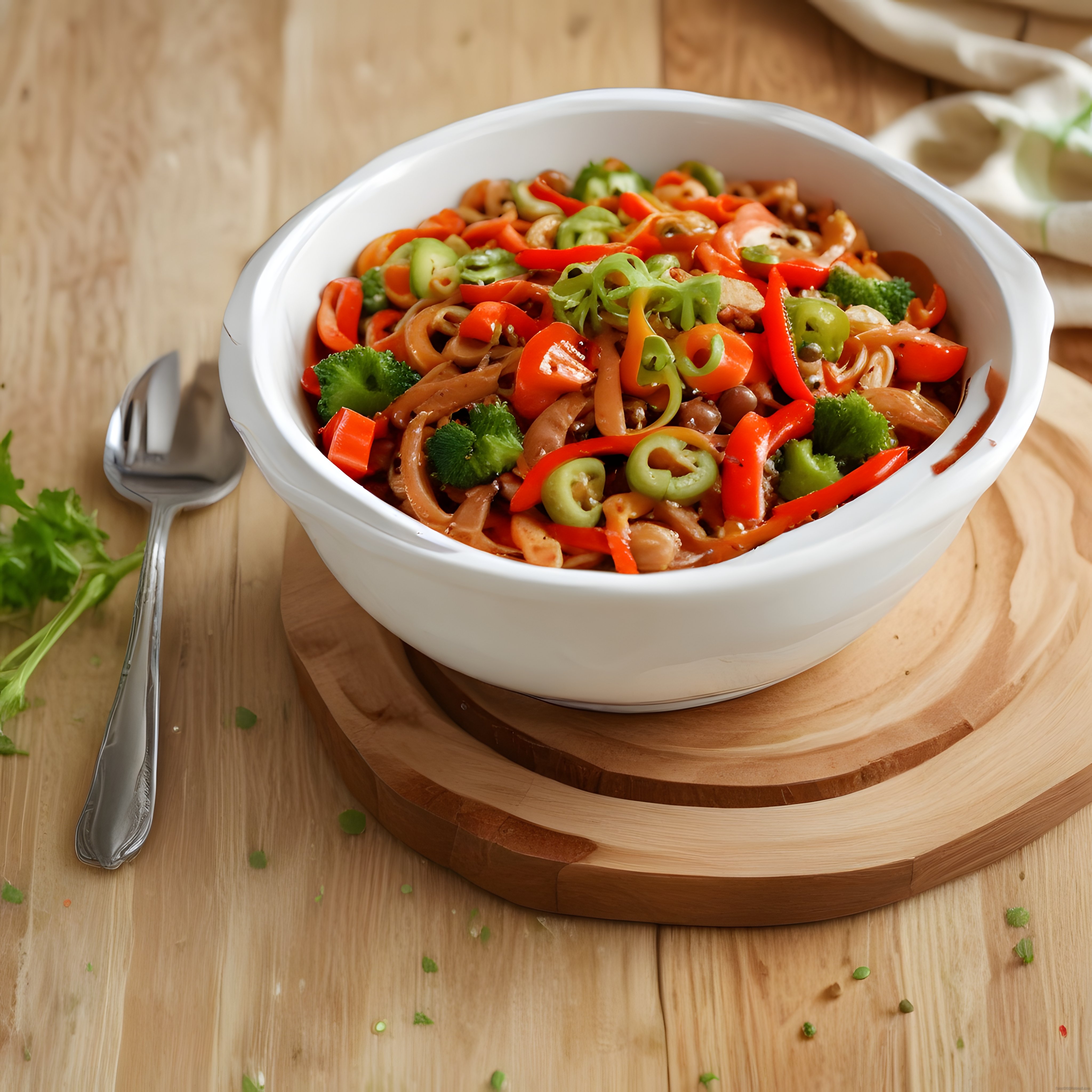 Renkli Sebzeli Noodle Kase: Ev Yapımı Sağlıklı Asya Usulü Makarna Tarifi