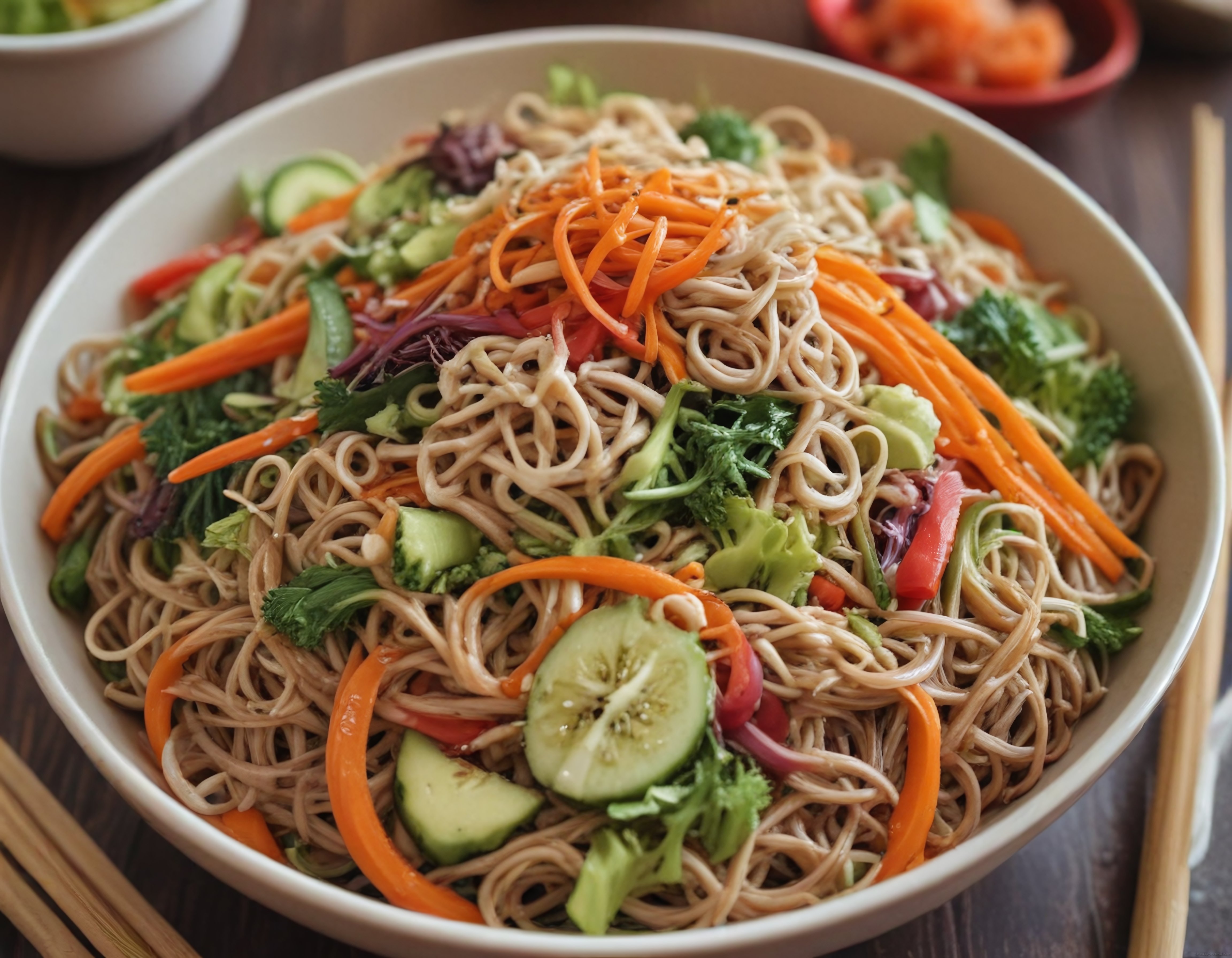 Renkli Sebzeli Soba Noodle Salatası: Taze ve Sağlıklı Asya Mutfağı