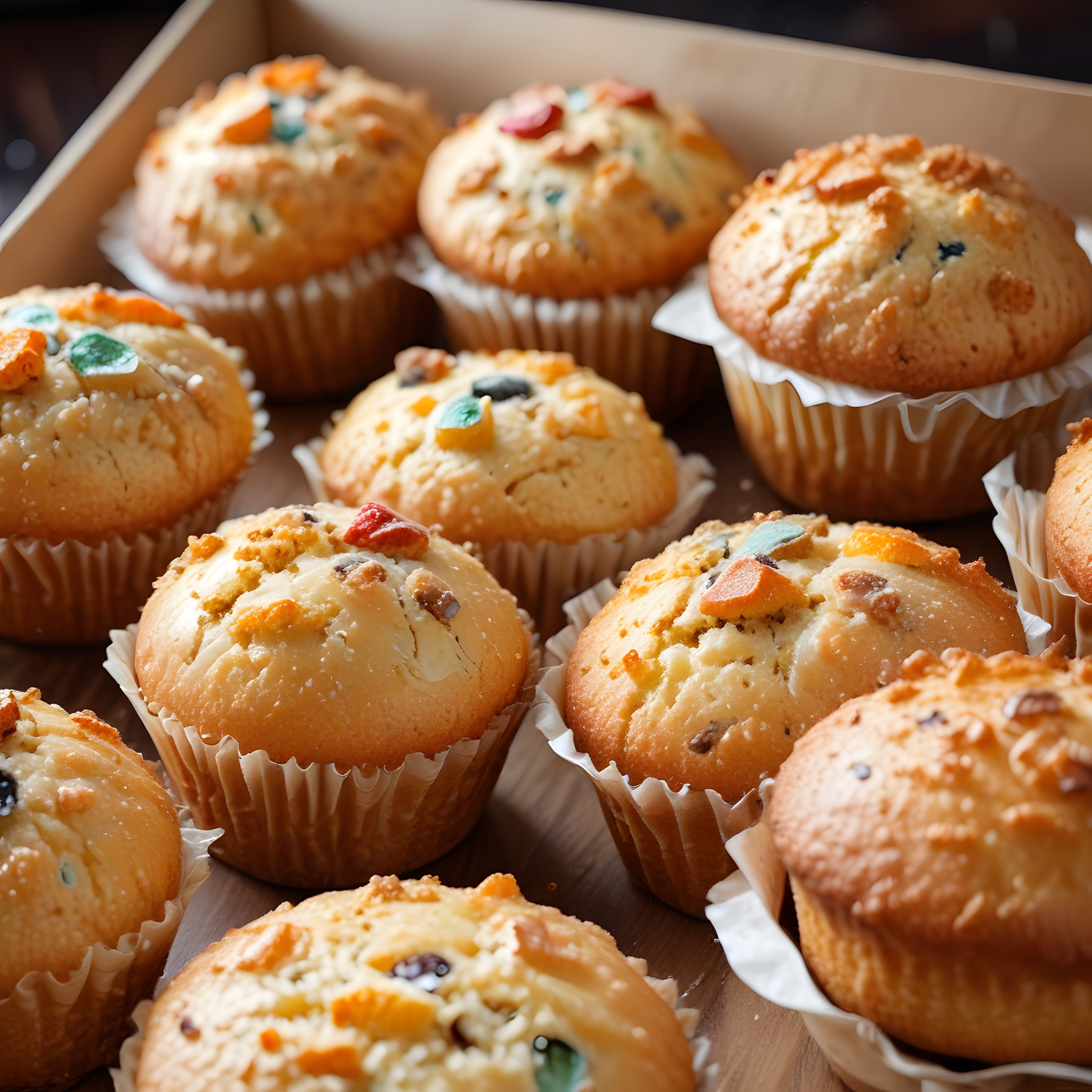 Renkli Şekerlemeli Ev Yapımı Muffin Tarifi ve Sunum Fikirleri