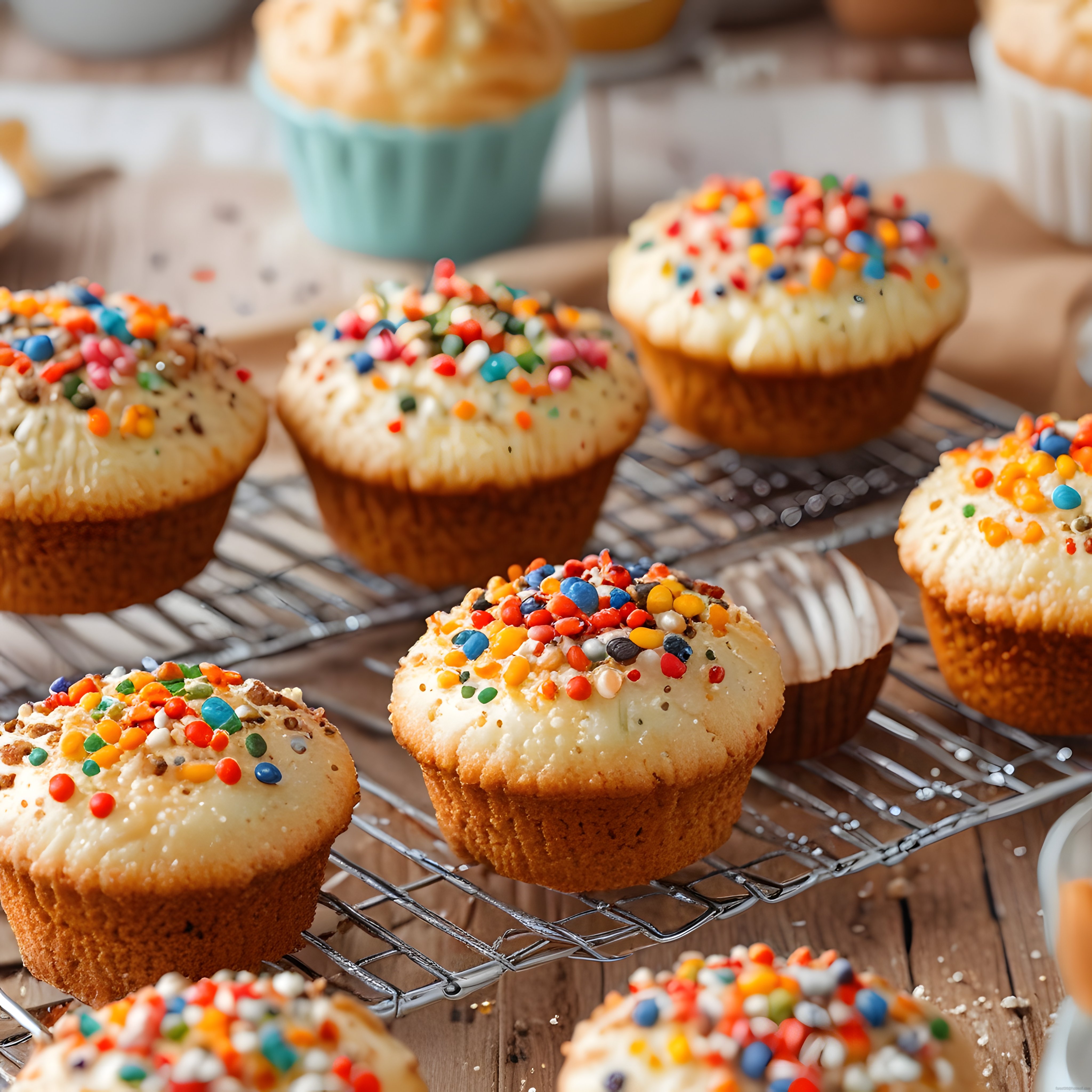 Renkli Serpintili Ev Cupcake'leri: Krema Kaplı Tatlı ve Lezzetli Tarifler