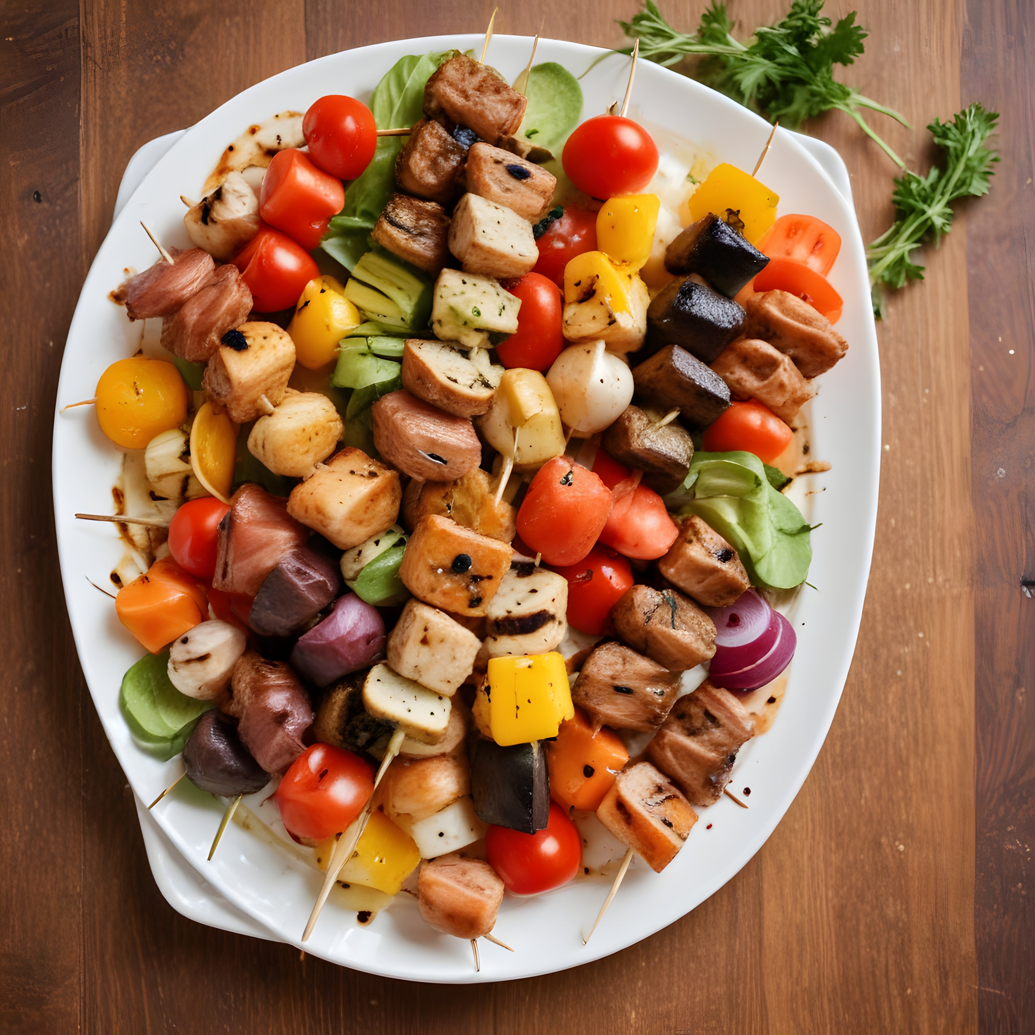 Renkli Şiş Kebap Çeşitleri: Etli, Tavuklu ve Sebzeli Mangal Tabağı