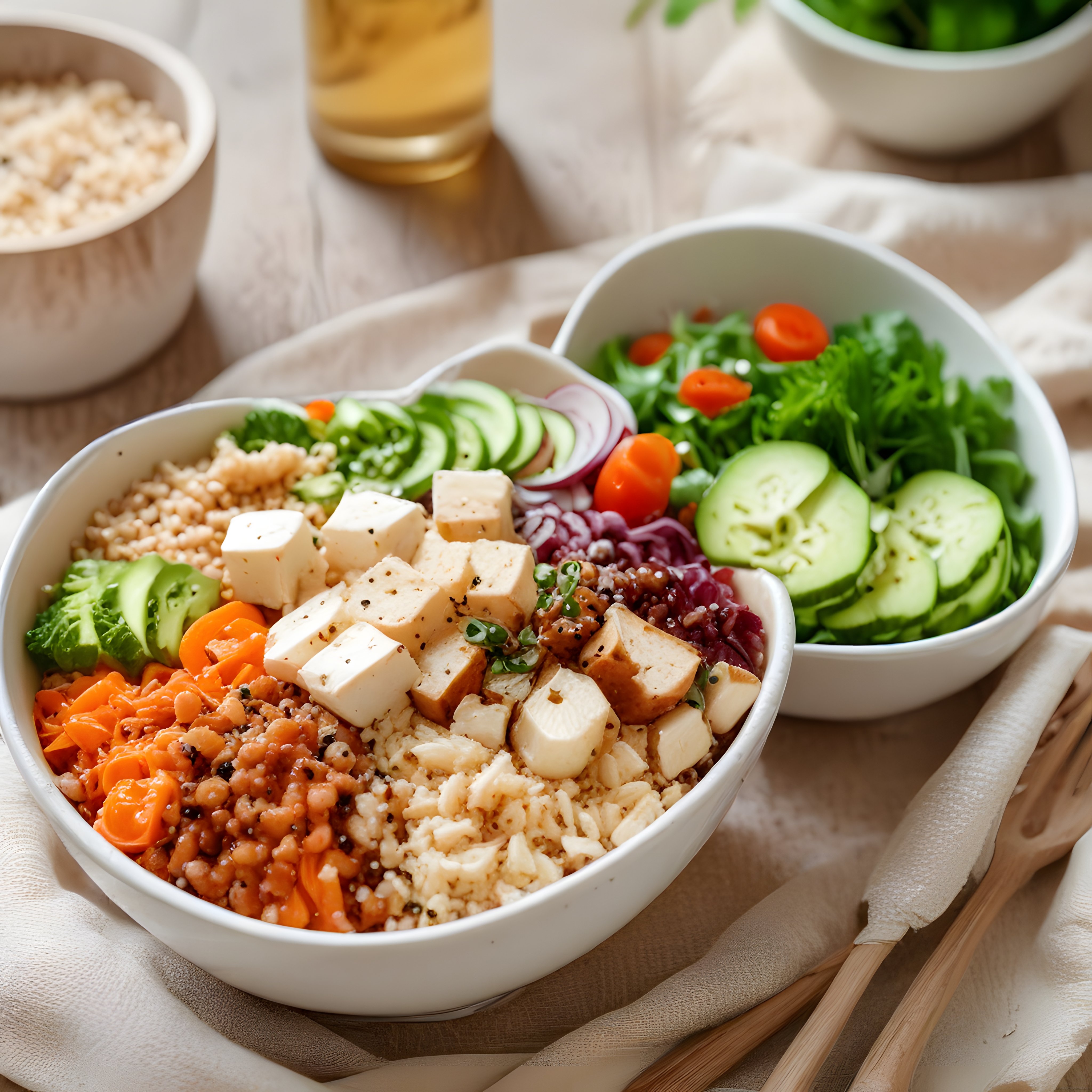 Renkli Toflu Vegan Buda Kasesi: Sağlıklı ve Lezzetli Bitkisel Beslenme