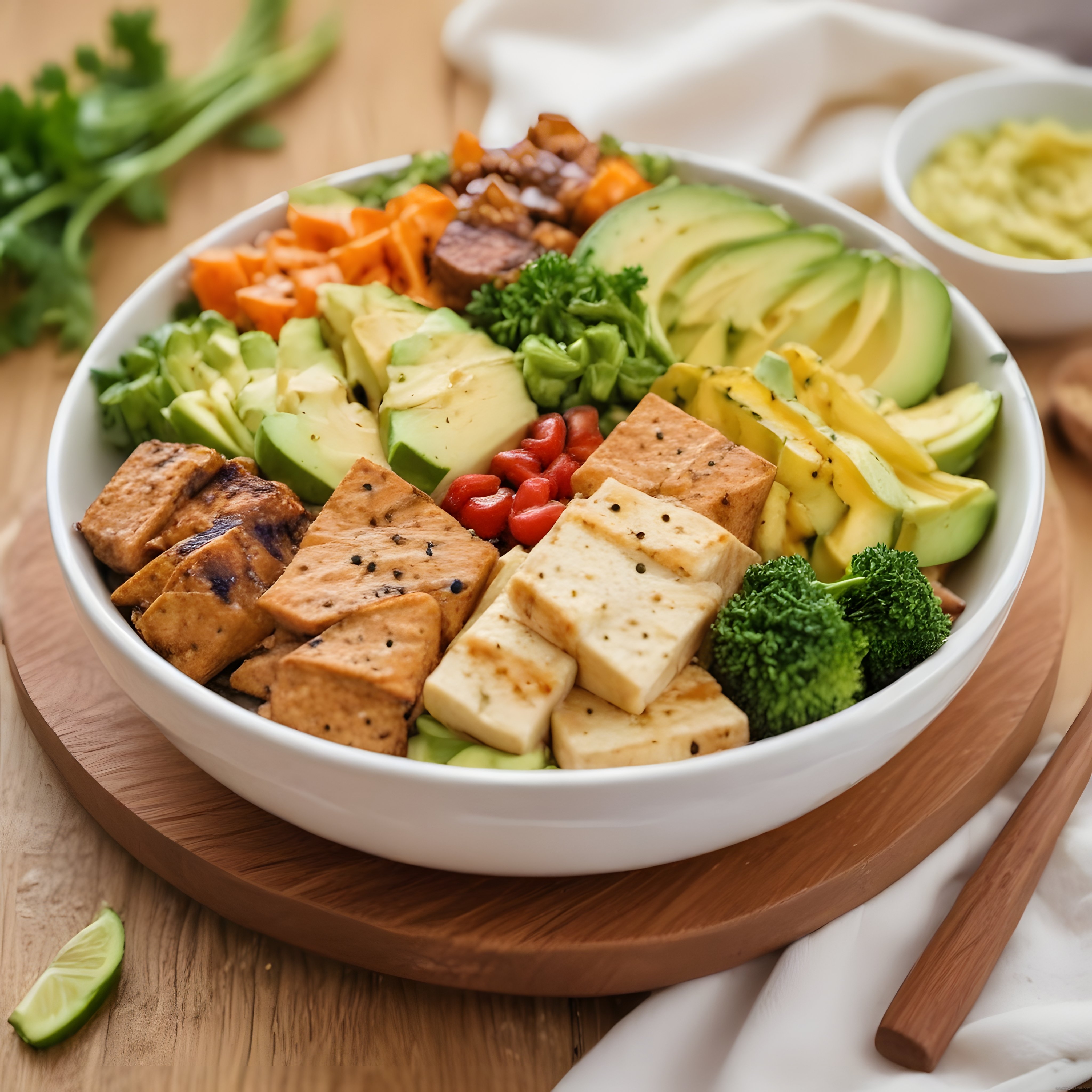 Renkli Tofu Avokado Bowl: Besleyici ve Lezzetli Vegan Öğün Fikri