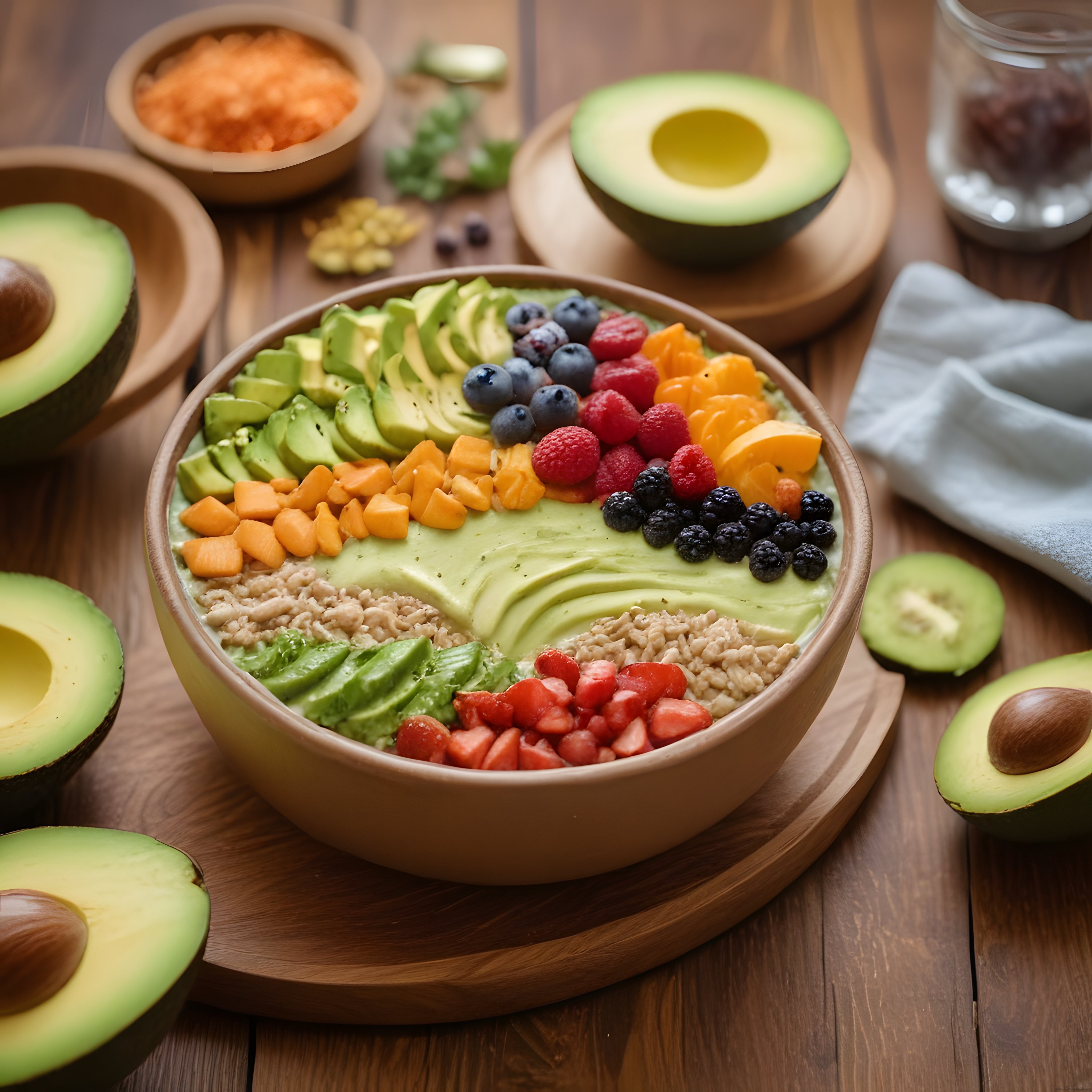 Renkli Tropikal Meyveli Avokado Smoothie Bowl ile Sağlıklı Kahvaltı