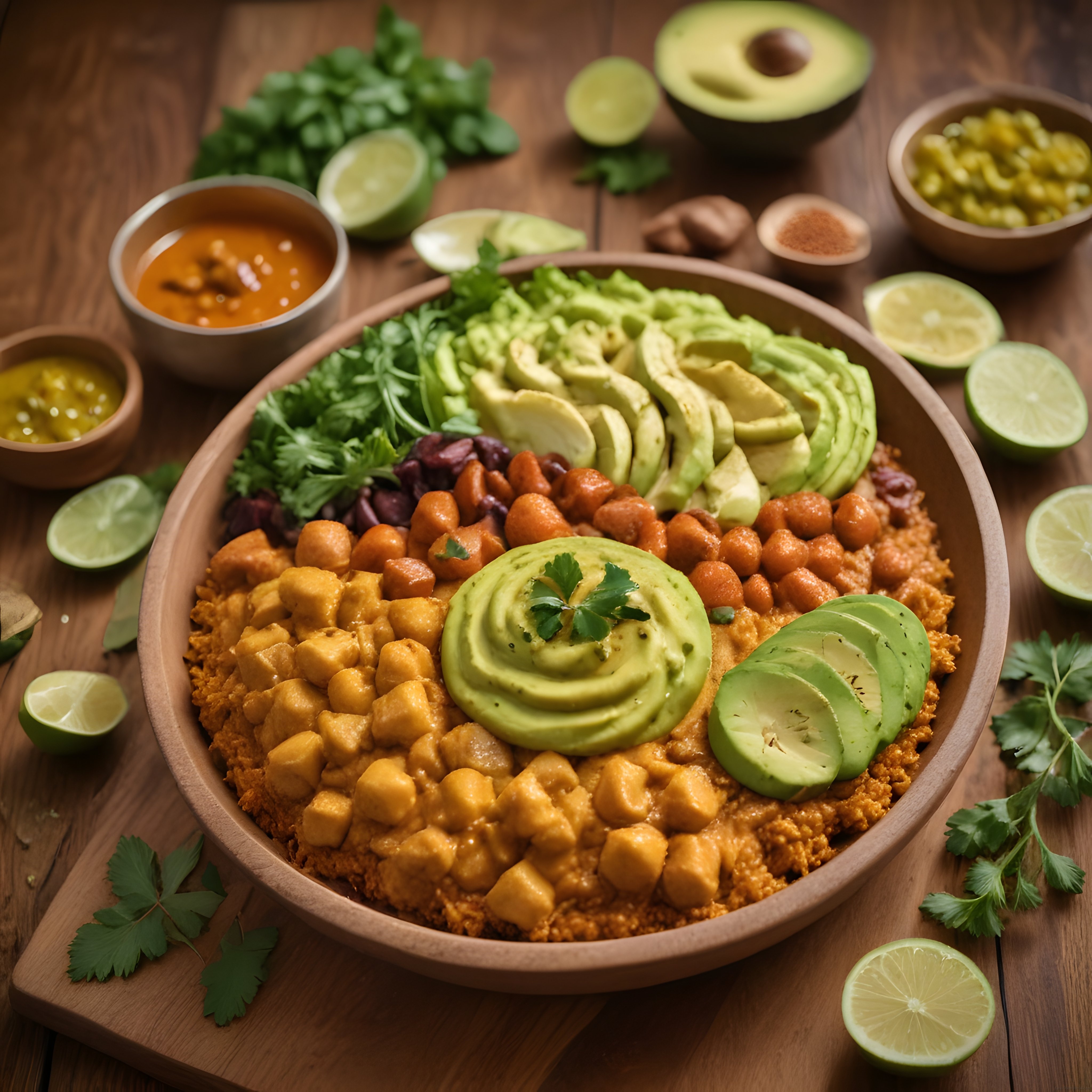 Renkli ve Besleyici Vegan Bowl: Avokado, Nohut ve Soslarla Mutfak Şöleni
