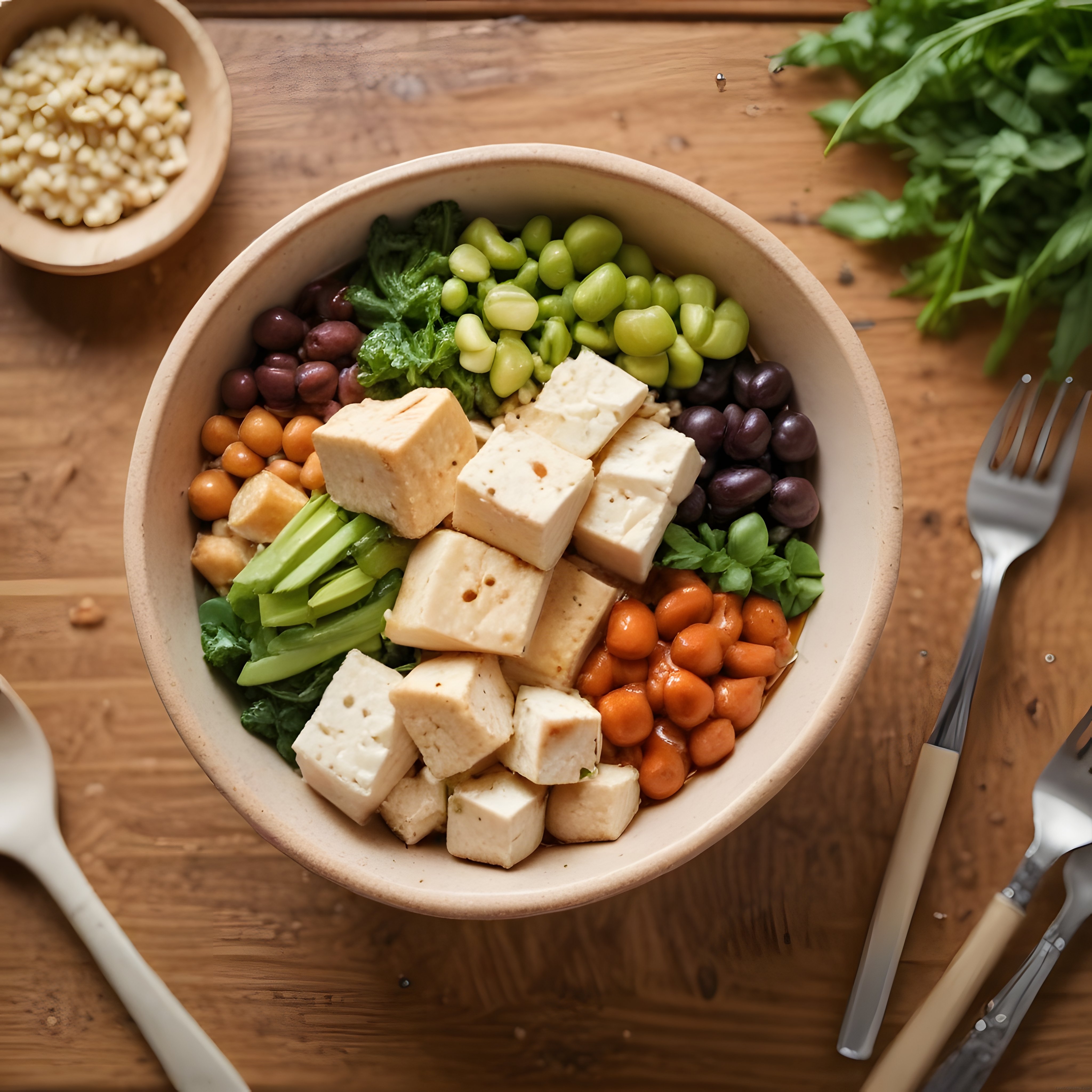Renkli ve Besleyici Vegan Buddha Bowl Tarifi: Tofu, Avokado ve Nohut