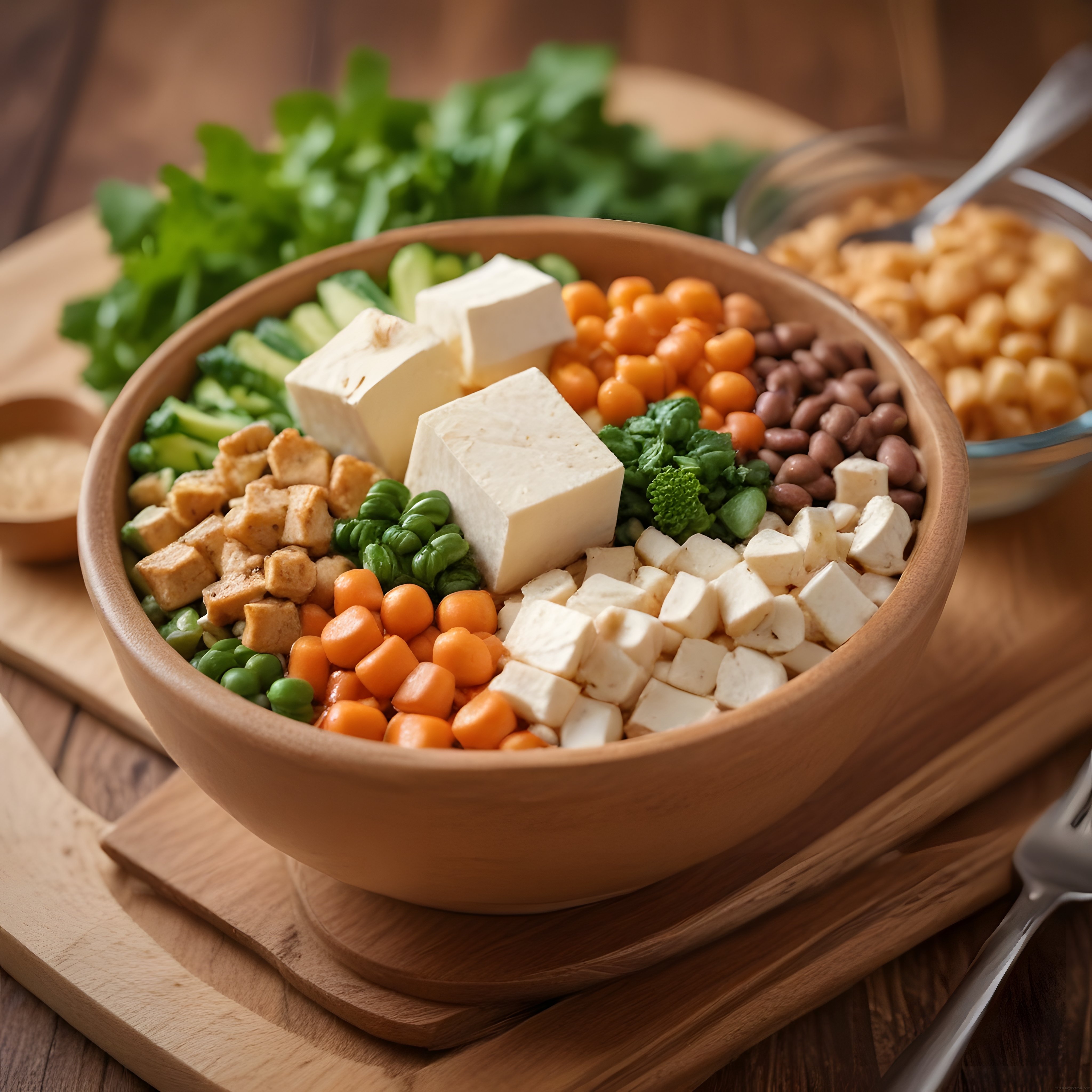 Renkli Vegan Bowl: Tofu, Baklagiller ve Sebzelerle Sağlıklı ve Besleyici Öğün