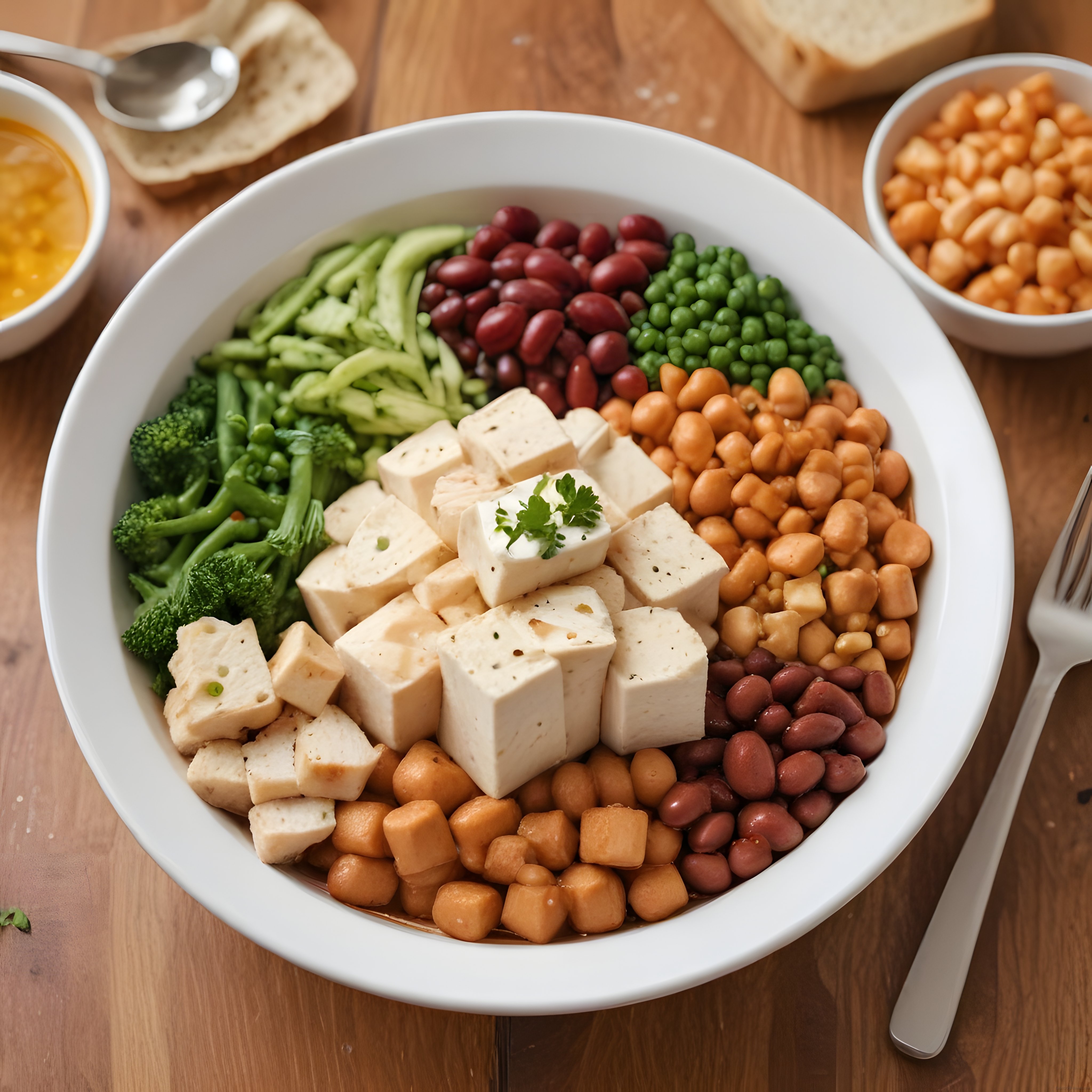 Renkli Vegan Buddha Bowl: Tofu, Brokoli ve Baklagillerle Sağlıklı Beslenme