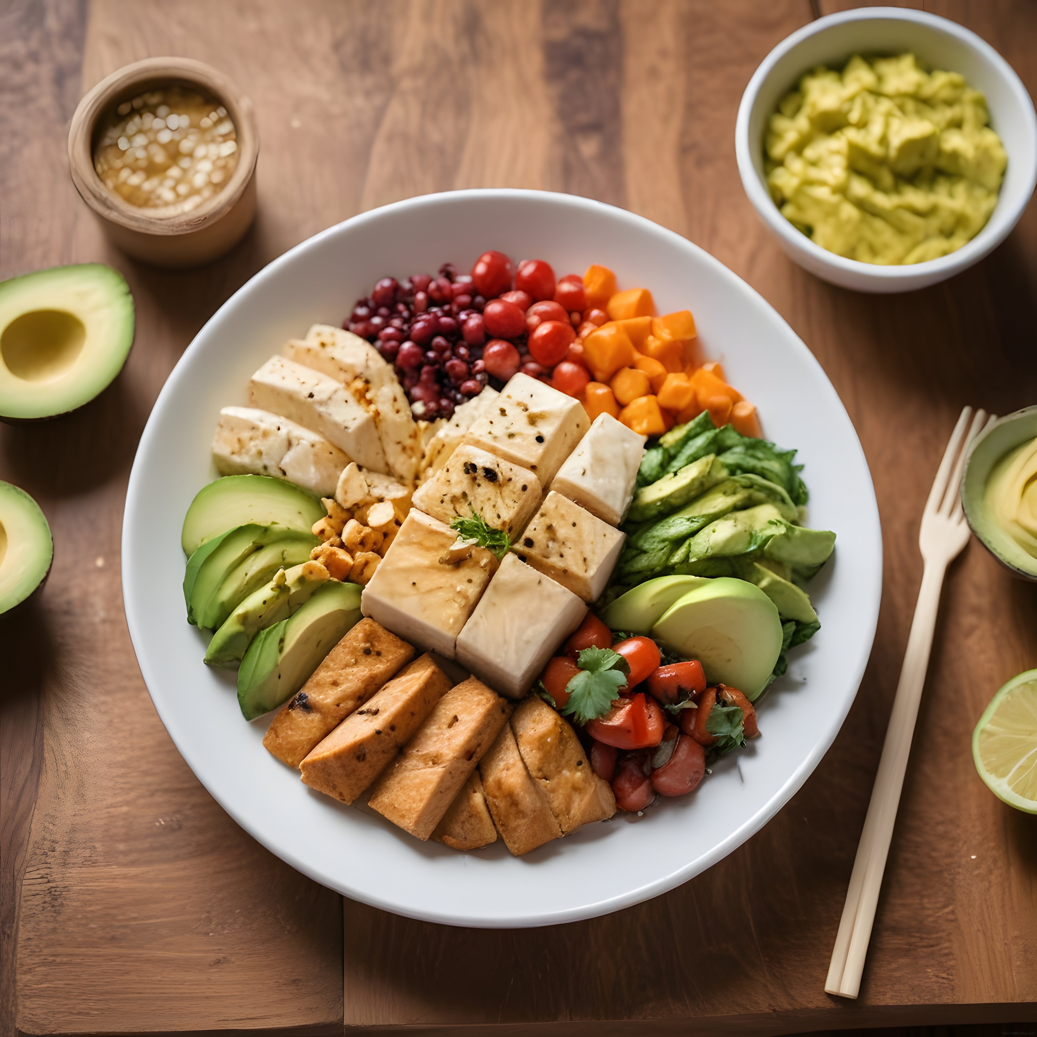 Renkli Vegan Buddha Bowl: Tofu ve Avokadolu Sağlıklı Beslenme