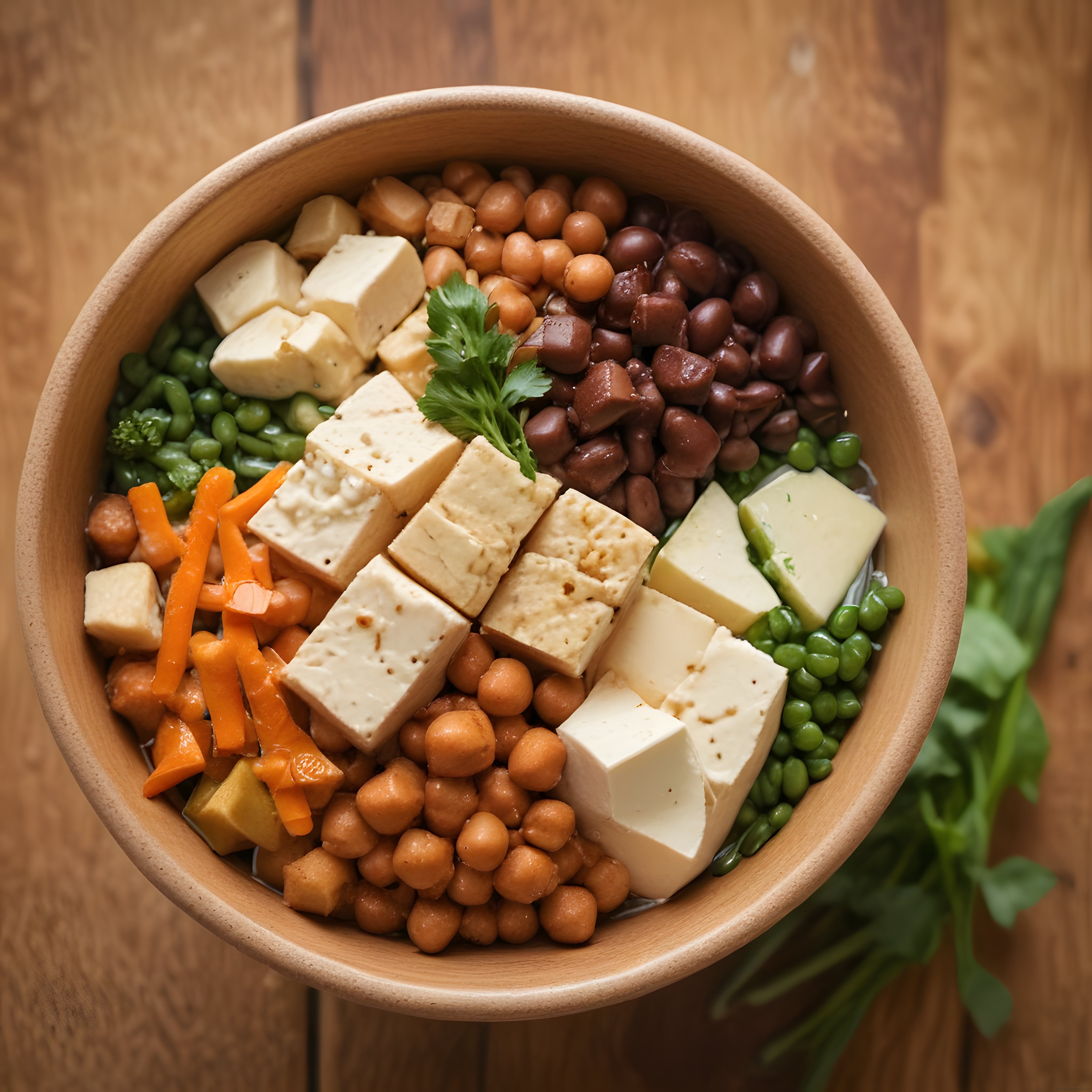 Renkli Vegan Buddha Bowl: Tofu ve Baklagillerle Besleyici Kase