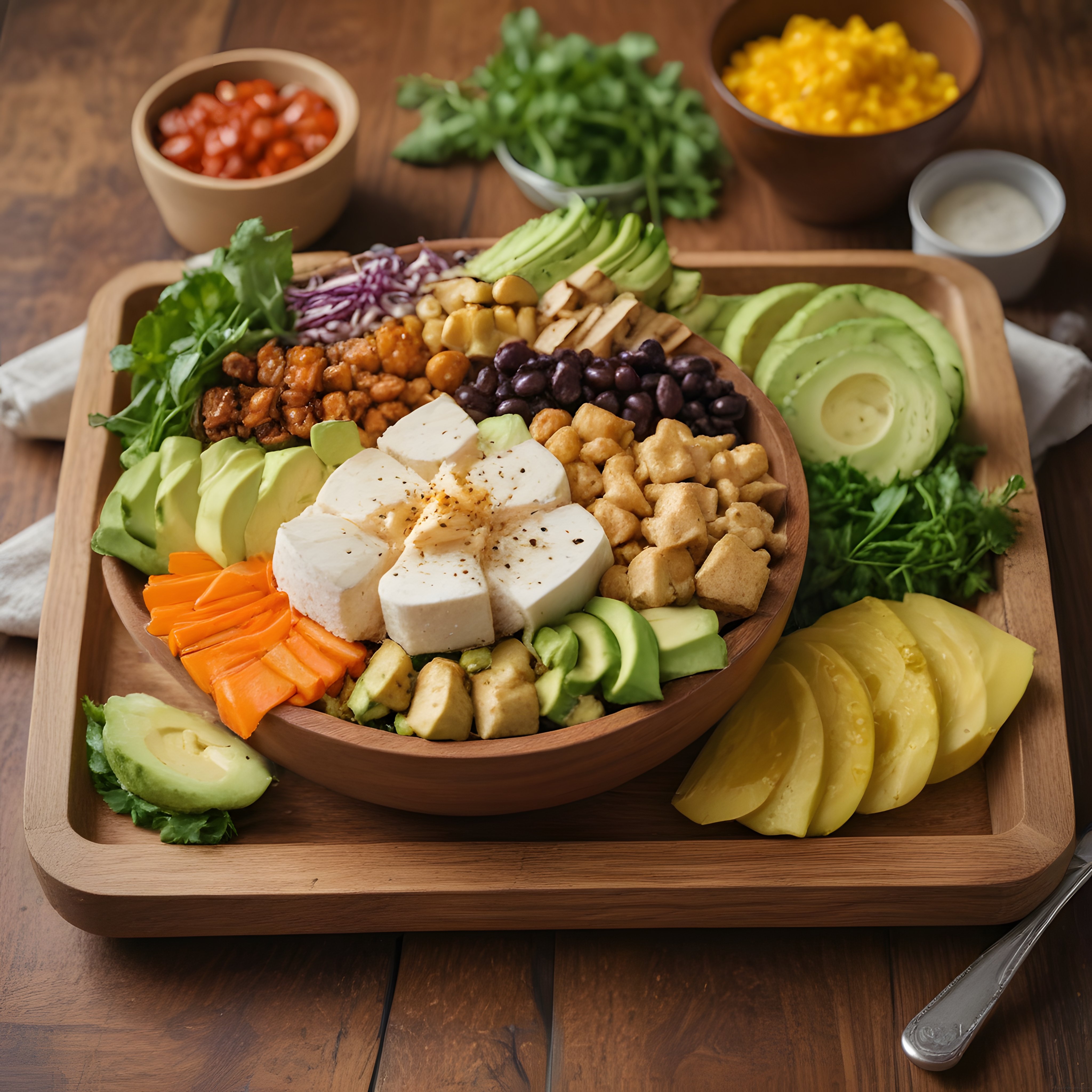 Renkli Vegan Buddha Kasesi: Avokadolu ve Tofulu Sağlıklı Besin Kasesi