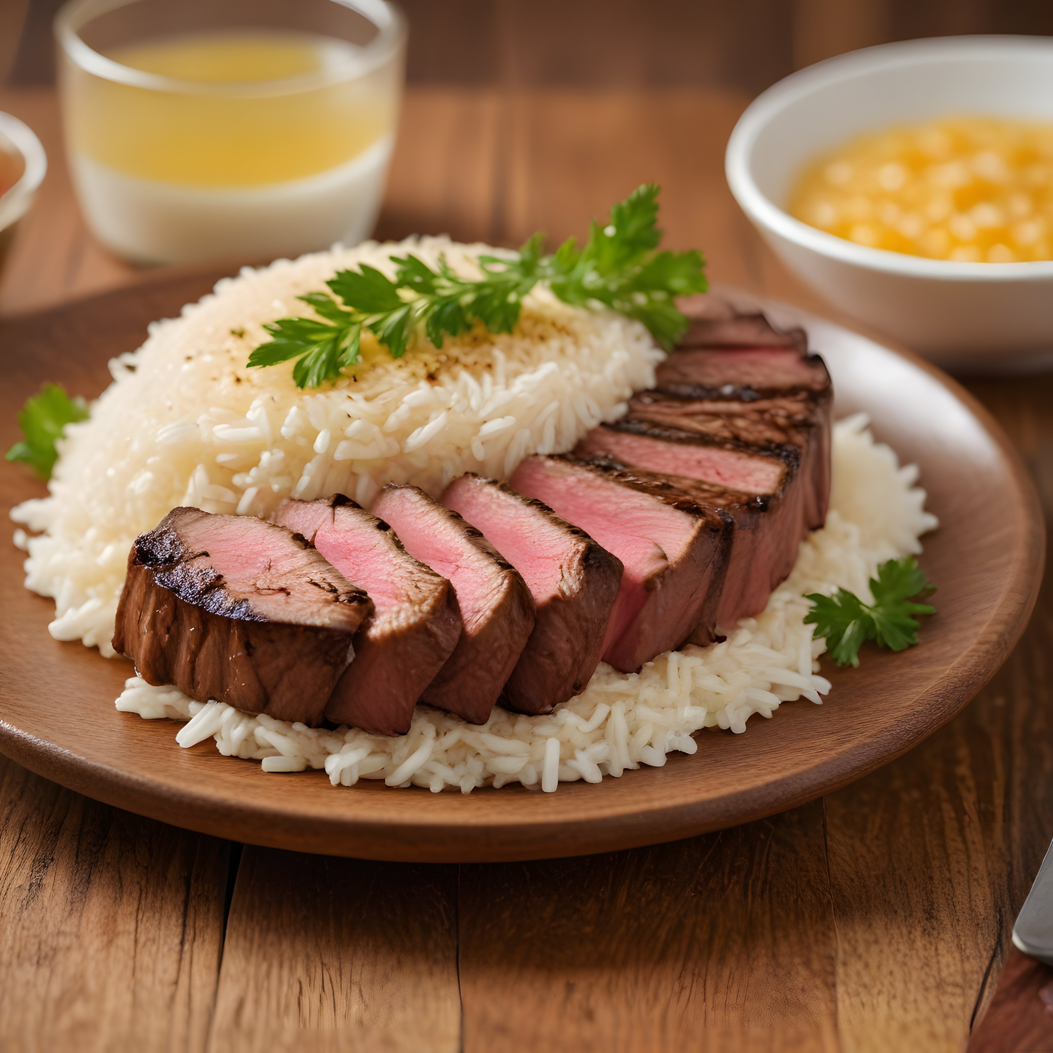 Restoran Kalitesinde Orta Pişmiş Biftek ve Tane Tane Pirinç Pilavı