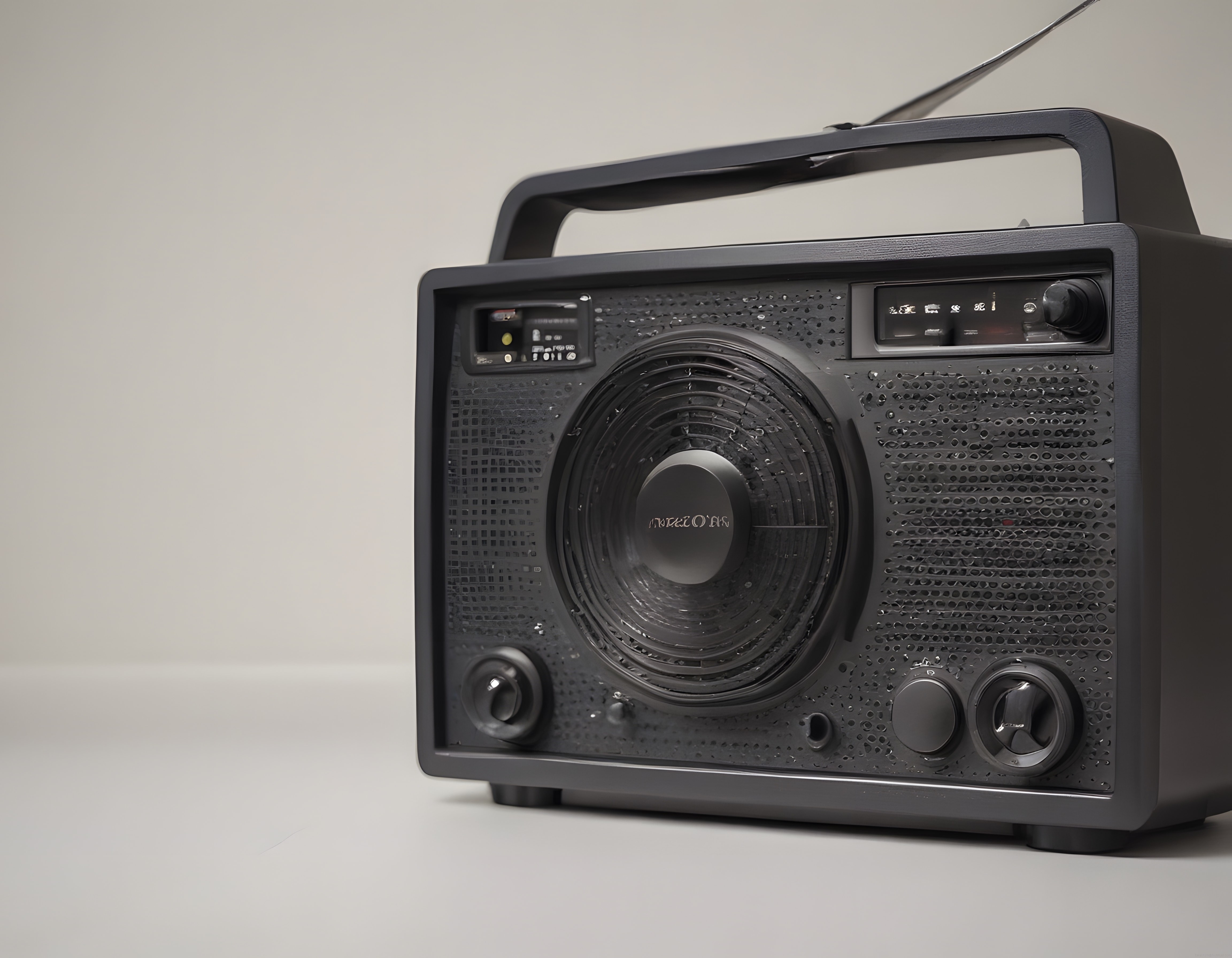 Retro Siyah Analog Radyo: Nostaljik Tasarım ve Vintage Teknoloji Detayları