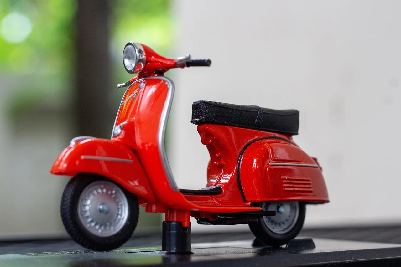 Retro Vespa iki tekerlekli klasik fotoğraf