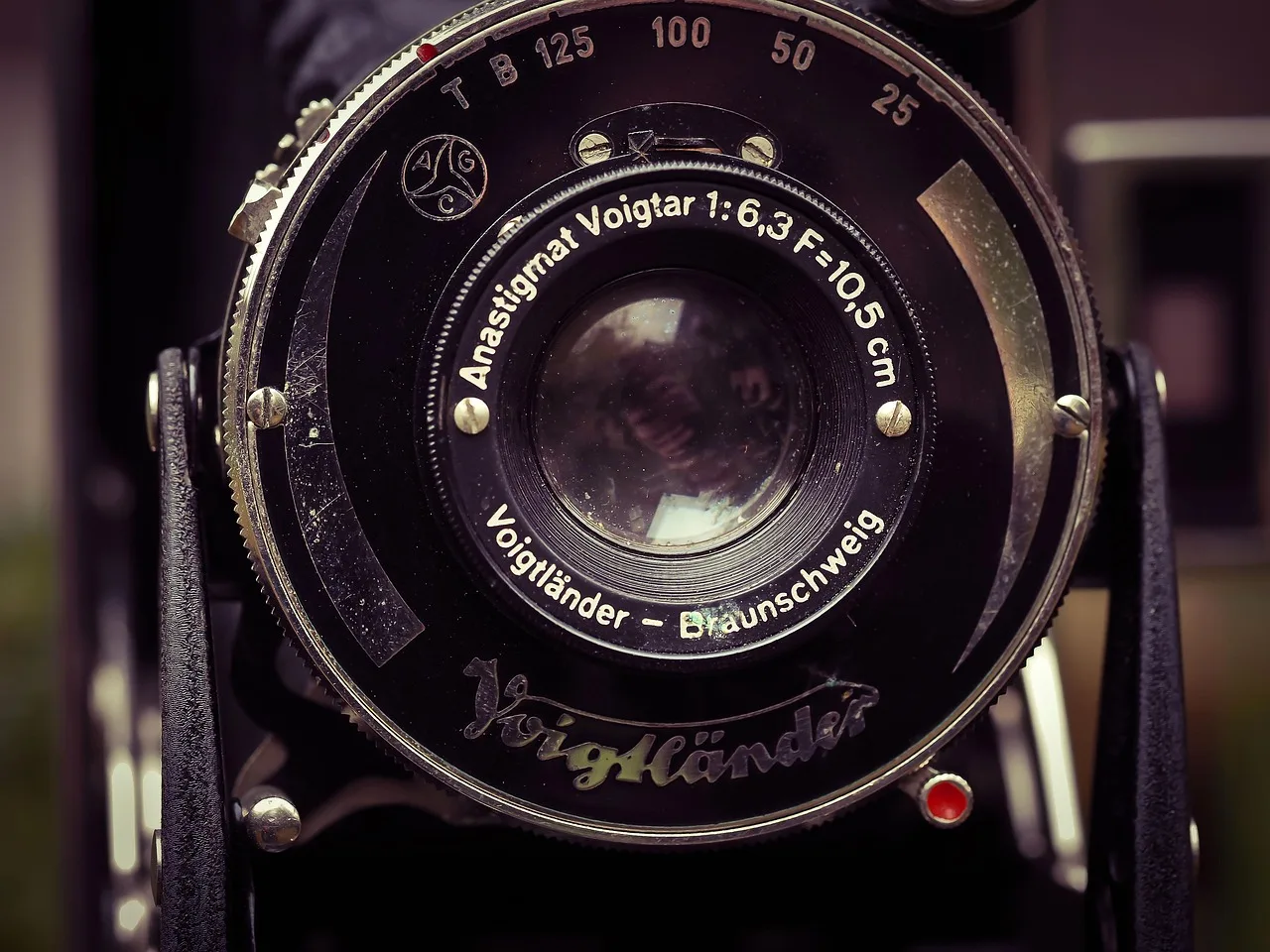 Retro vintage fotoğraf makinesi yakın plan görüntüsü