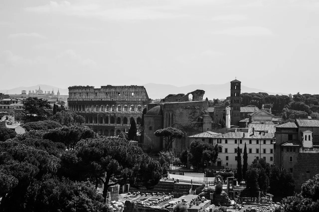Roma Kolezyumu antik mimari fotoğrafı