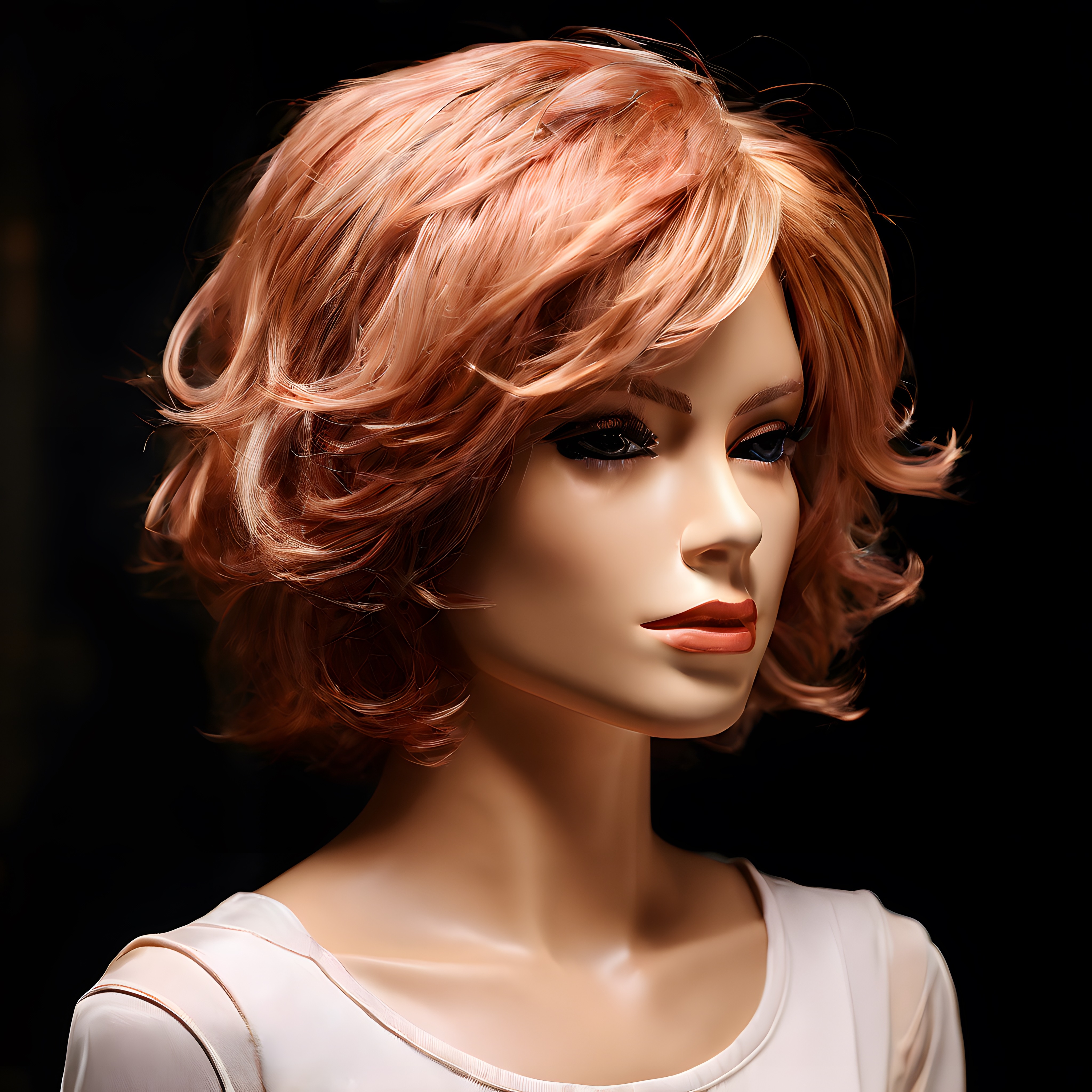 Rose Gold Dalgalı Kısa Bob Peruk Modeli ve Modern Saç Stili Önerisi