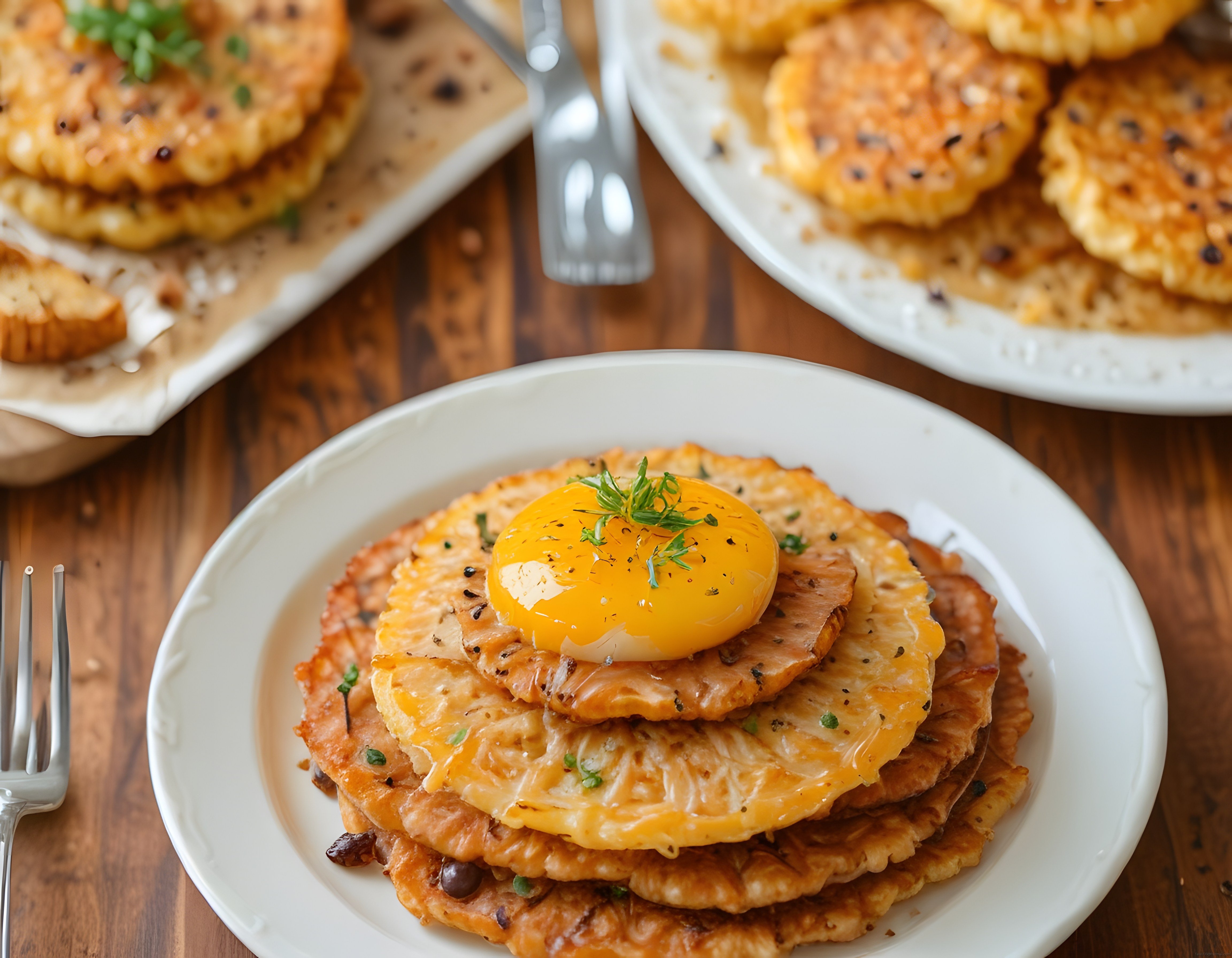Rosti Üzerinde Füme Somon ve Kırık Yumurta ile Şık Kahvaltı Sunumu