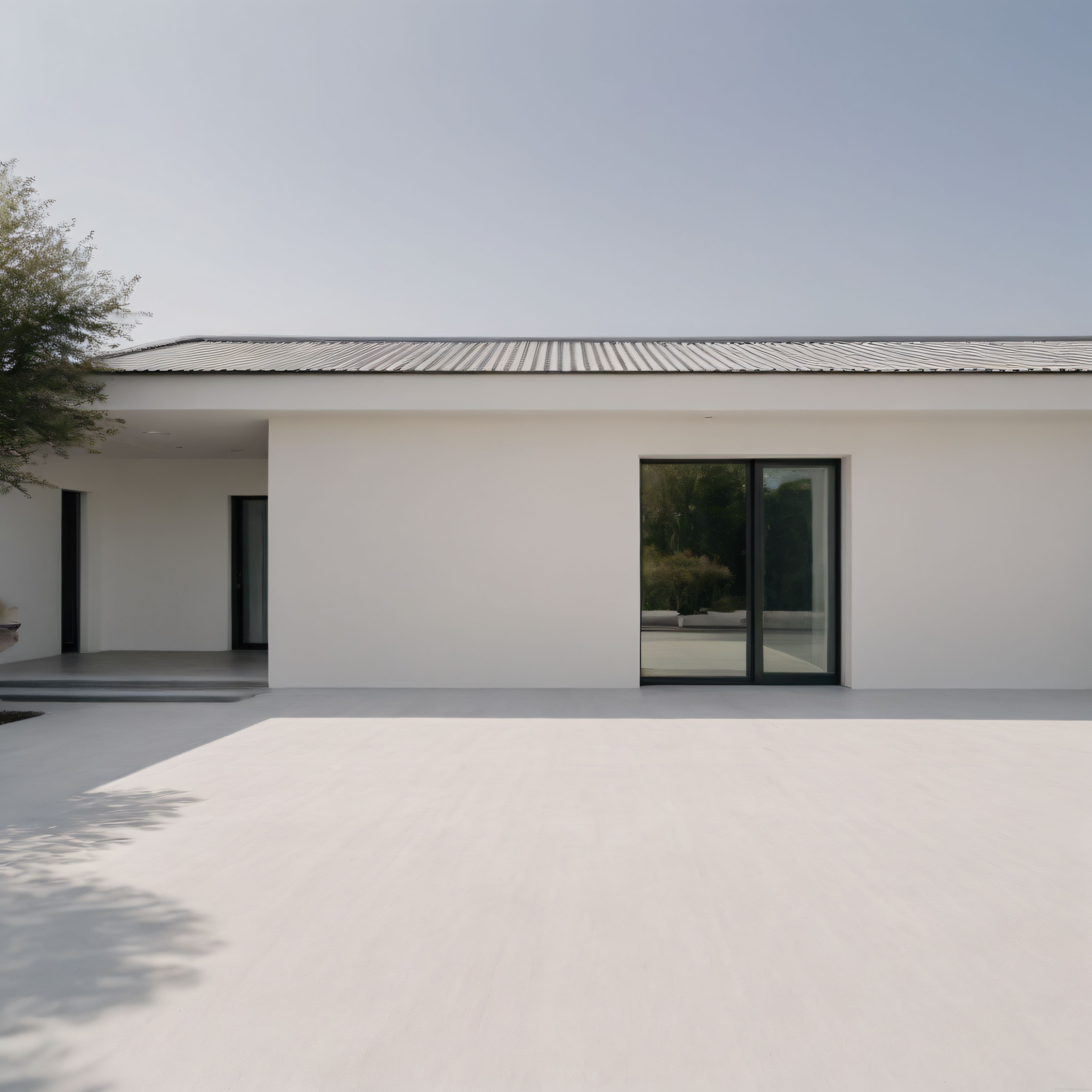 Sade Çizgilerle Öne Çıkan Modern Villa Tasarımı ve Betonlu Dış Mekan Detayları