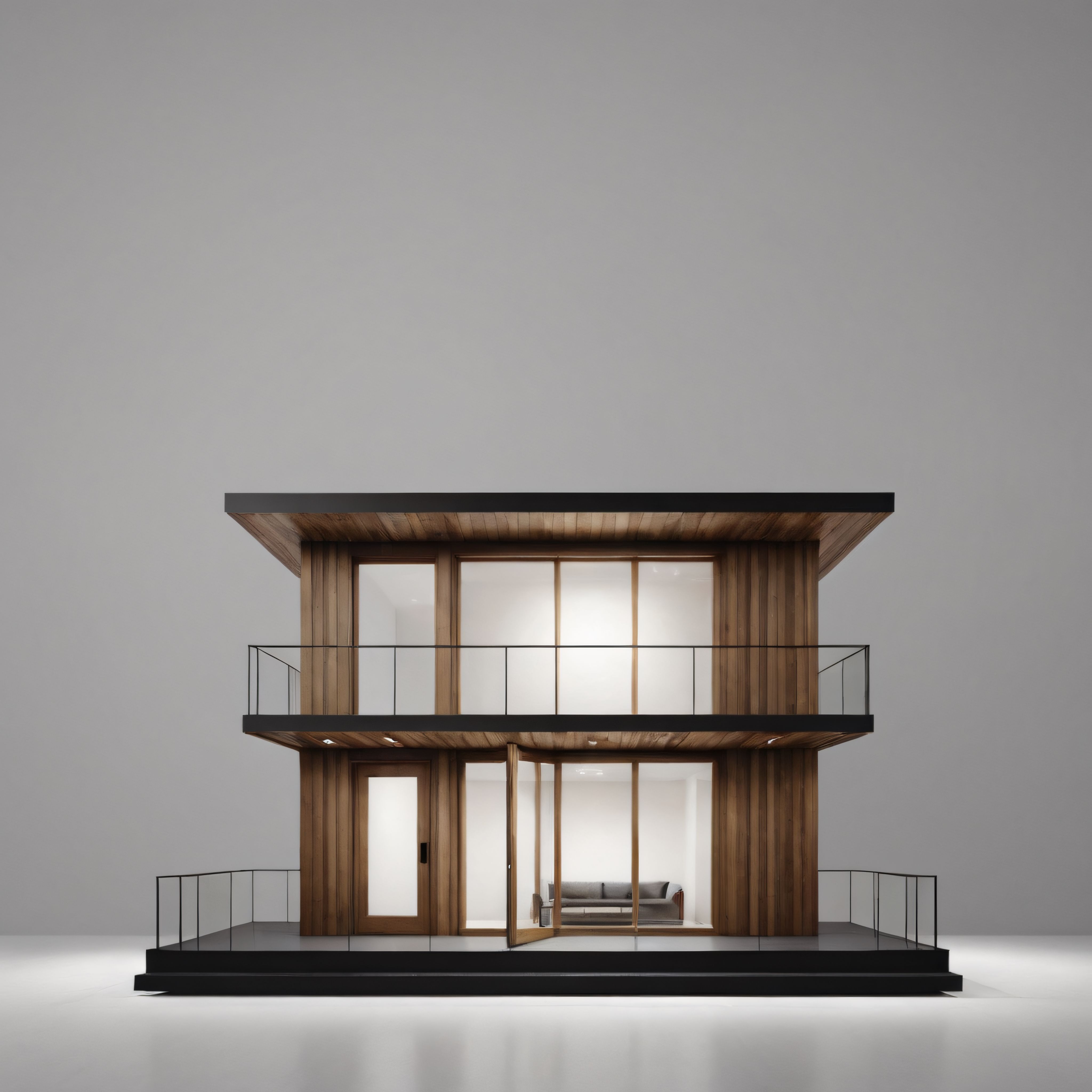 Sade ve Şık: Çift Katlı Ahşap Cepheli Minimalist Modern Ev Modeli