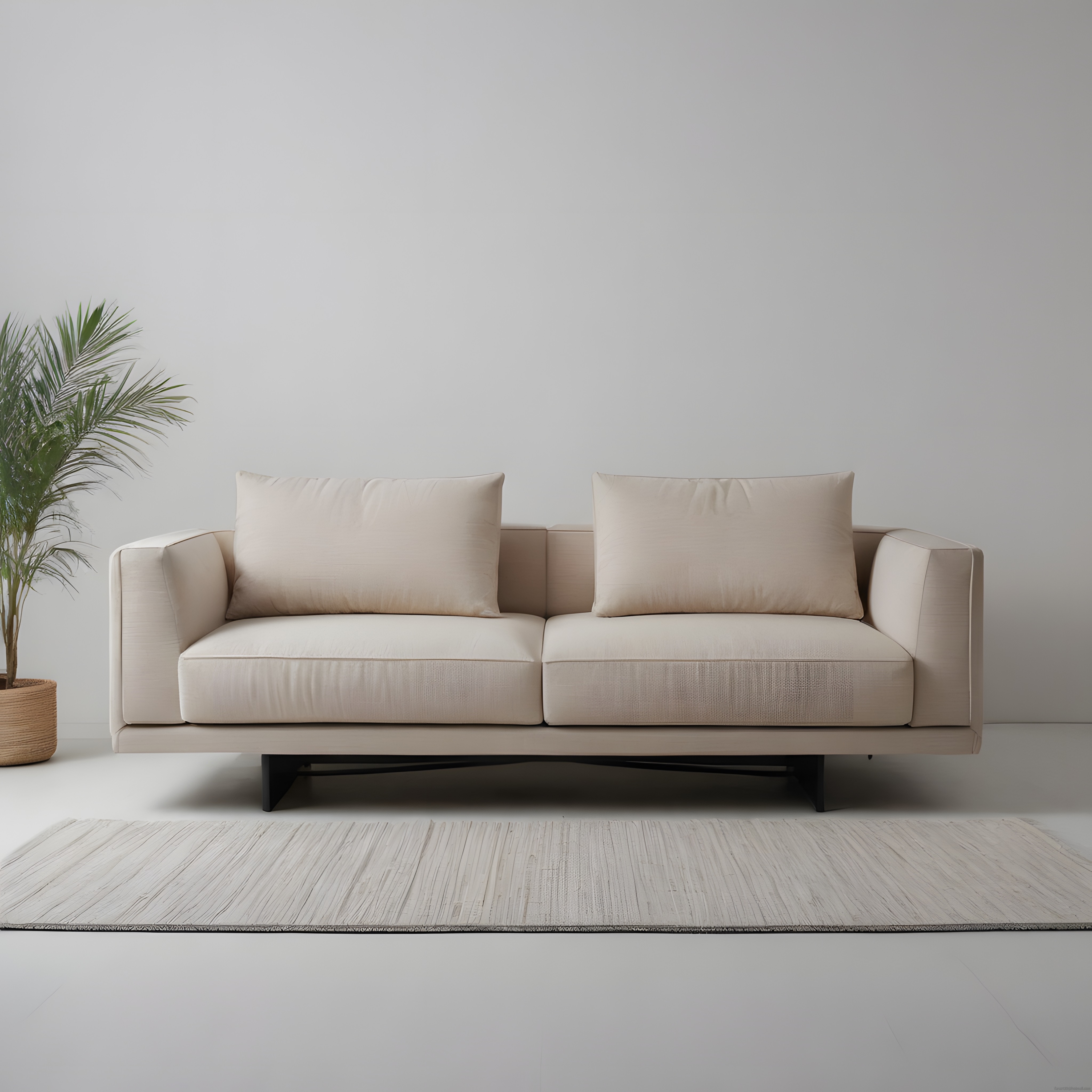 Sade ve Şık Oturma Odası Tasarımı: Bej Kanepe ile Huzurlu Minimalist Atmosfer