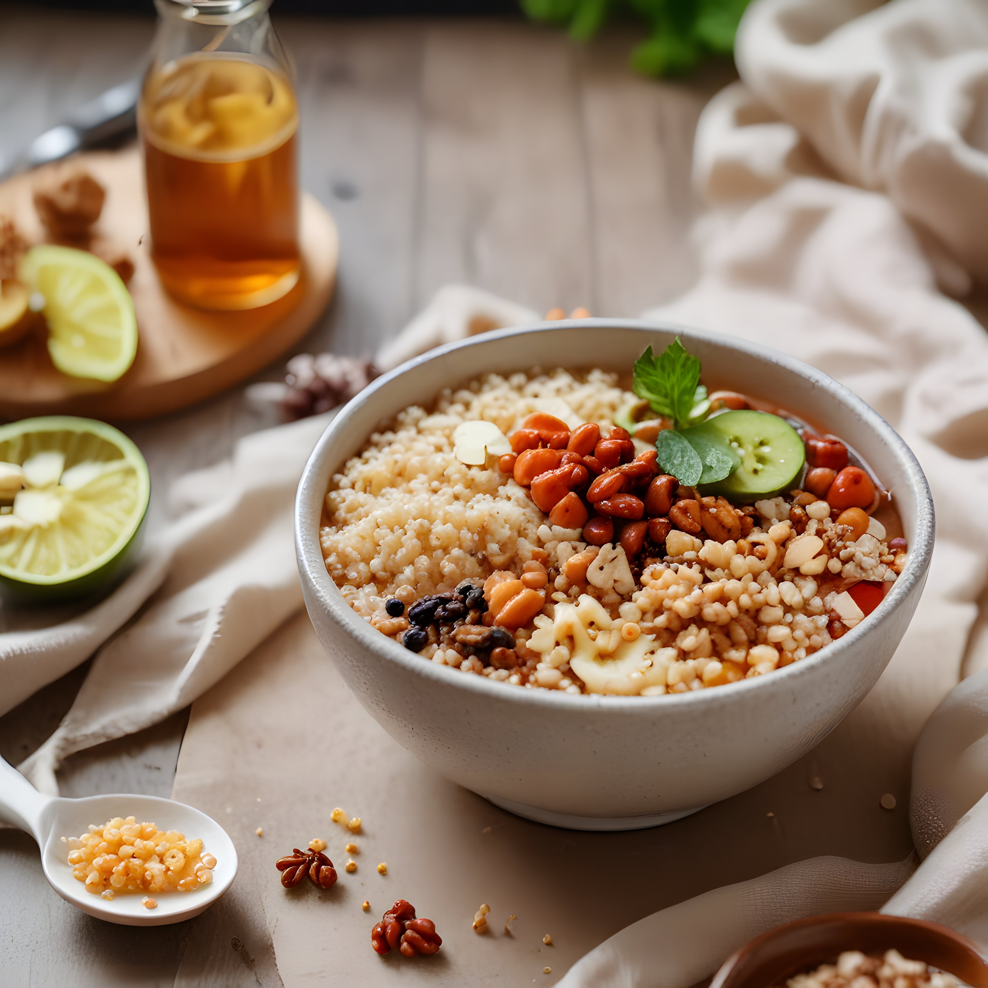 Sağlıklı Kahvaltı Kasesi: Bakliyat, Taze Sebze ve Protein Dolu Leziz Öğün