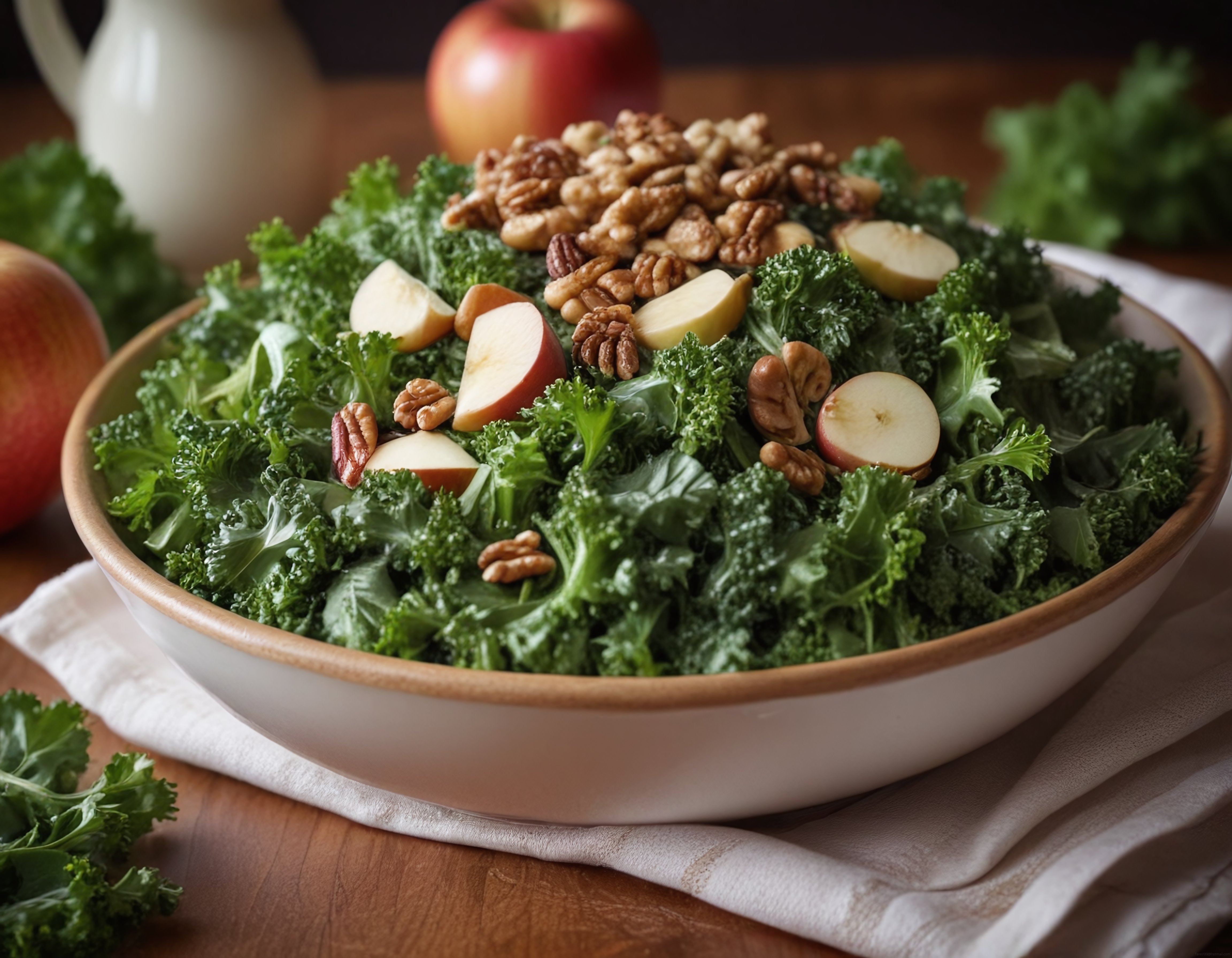 Sağlıklı Kış Salatası: Kıvırcık Lahana, Elma ve Ceviz ile Besleyici Bir Öğün