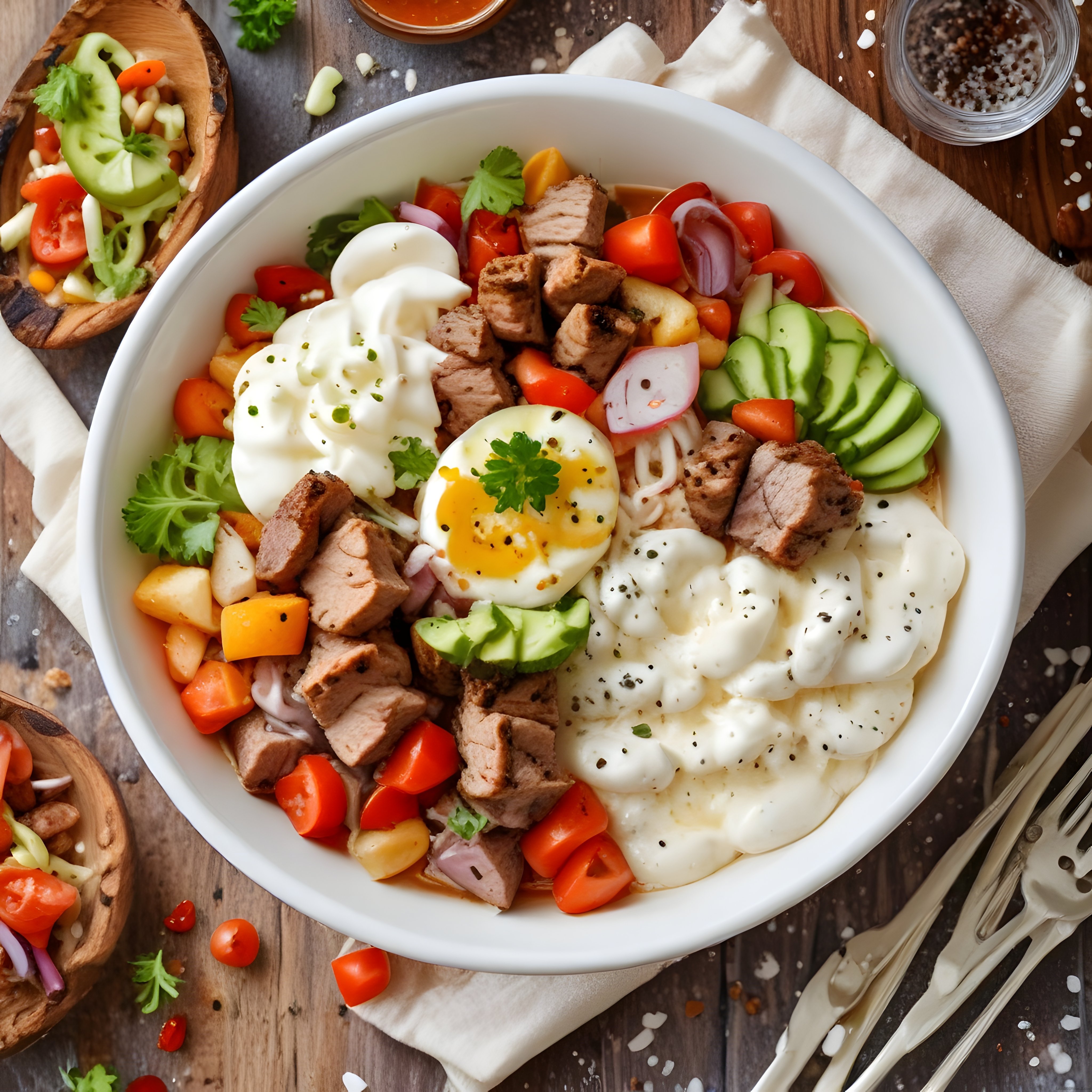 Sağlıklı Protein Kasesi: Biftek, Avokado ve Yumurtalı Besleyici Bowl