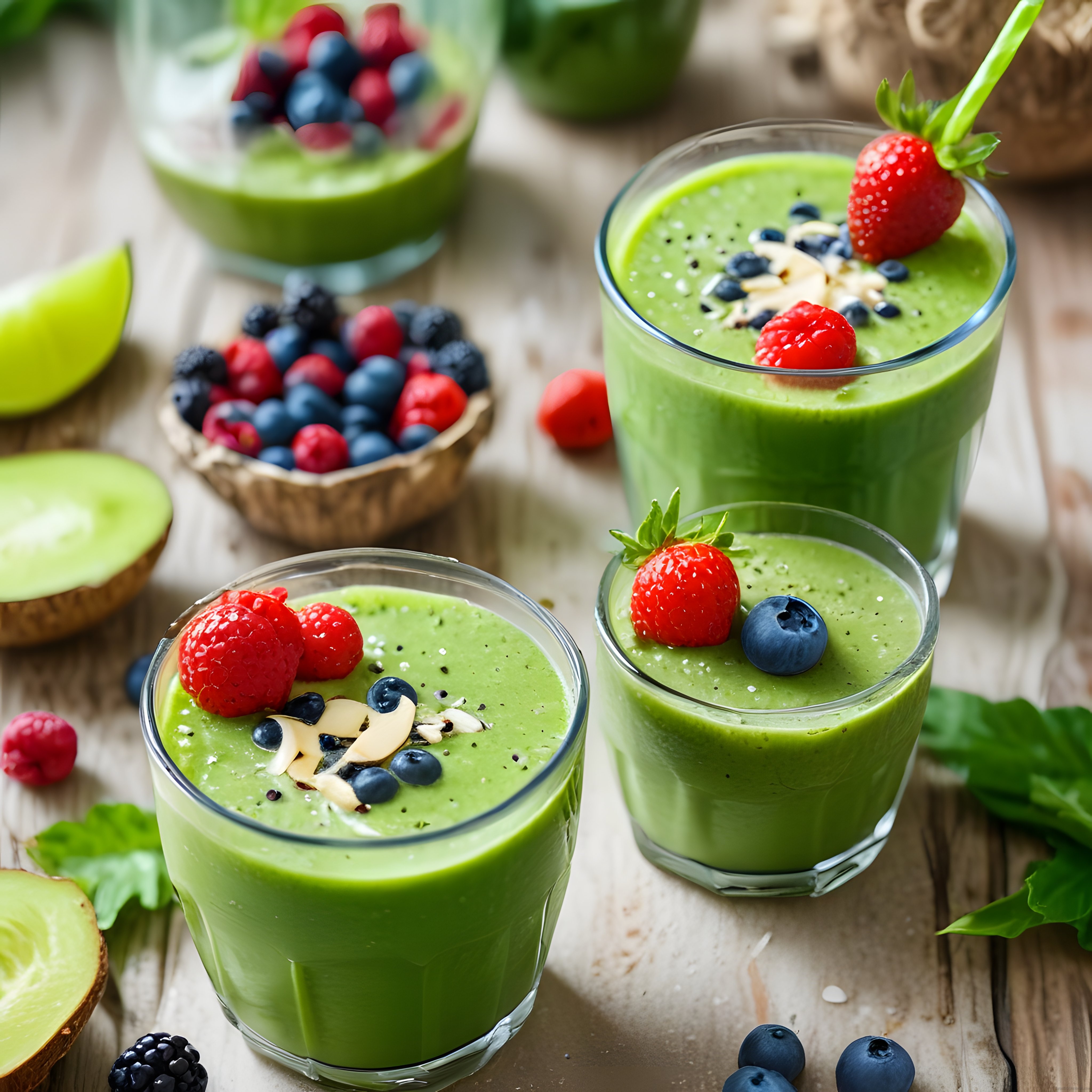 Sağlıklı Yeşil Smoothie Tarifi: Avokadolu Ispanaklı ve Orman Meyveli İçecek