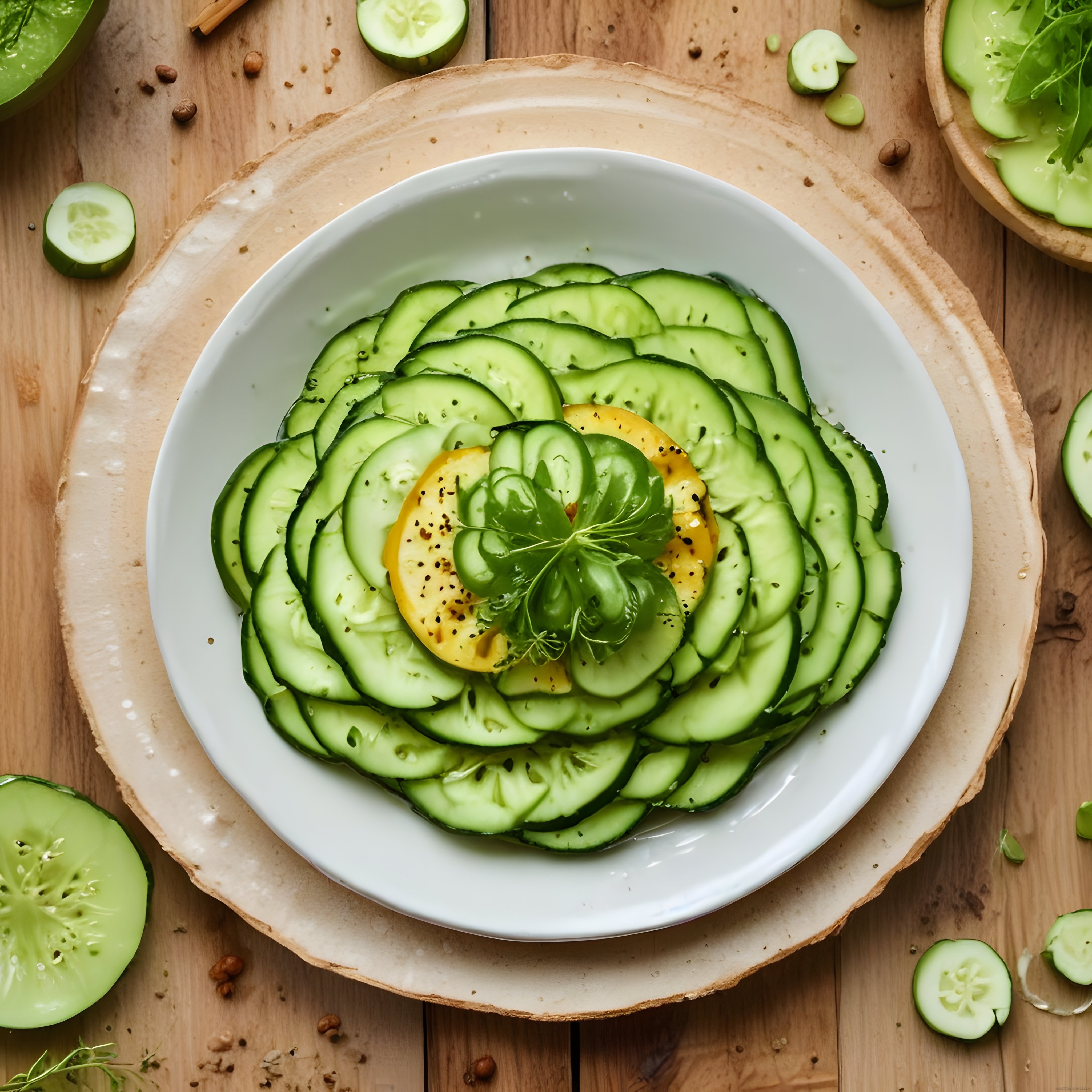 Salatalık Dilimlerinden Oluşan Serinletici ve Sağlıklı Yaz Salatası Tarifi