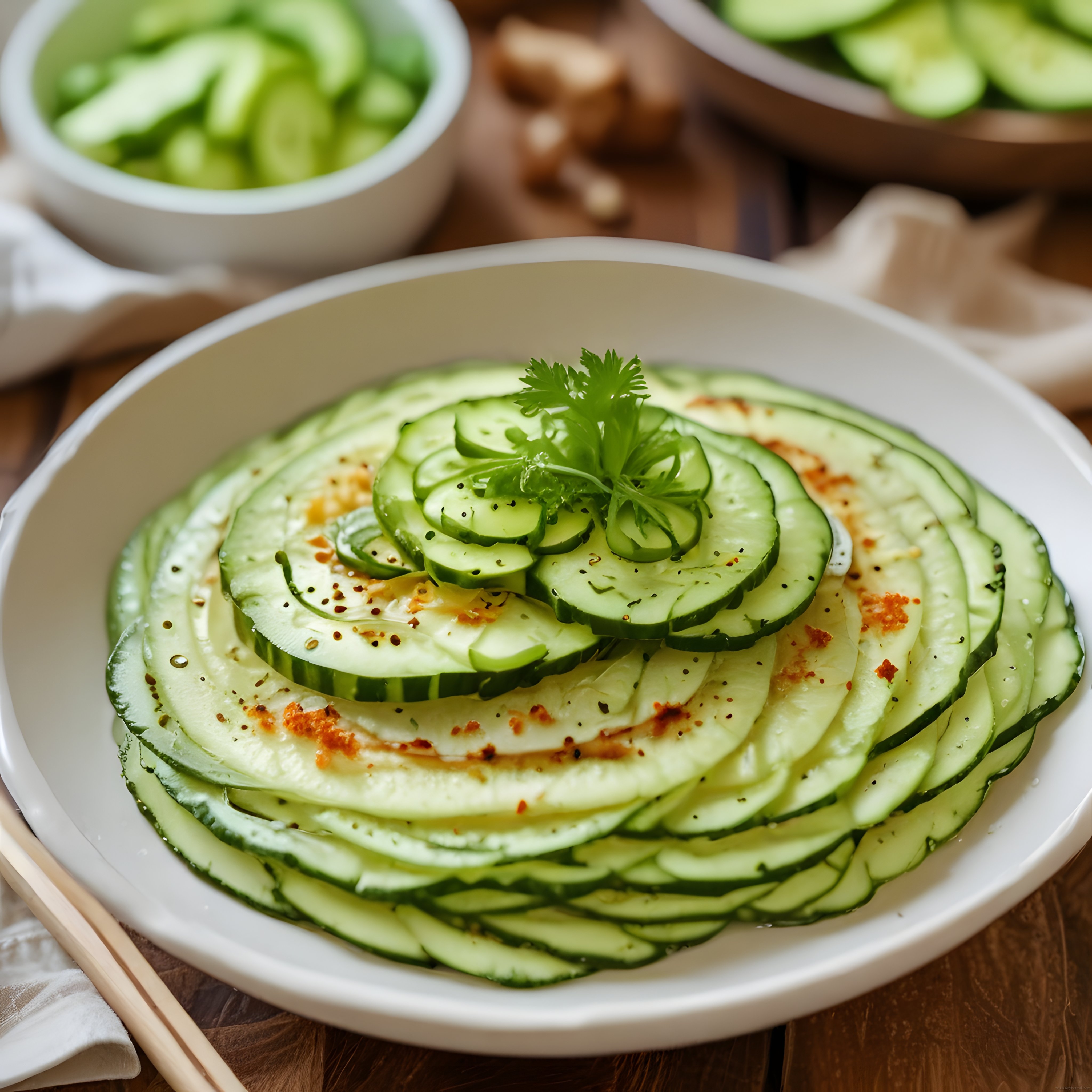 Salatalık Dilimleriyle Hazırlanan Ferahlatıcı ve Hafif Yaz Salatası