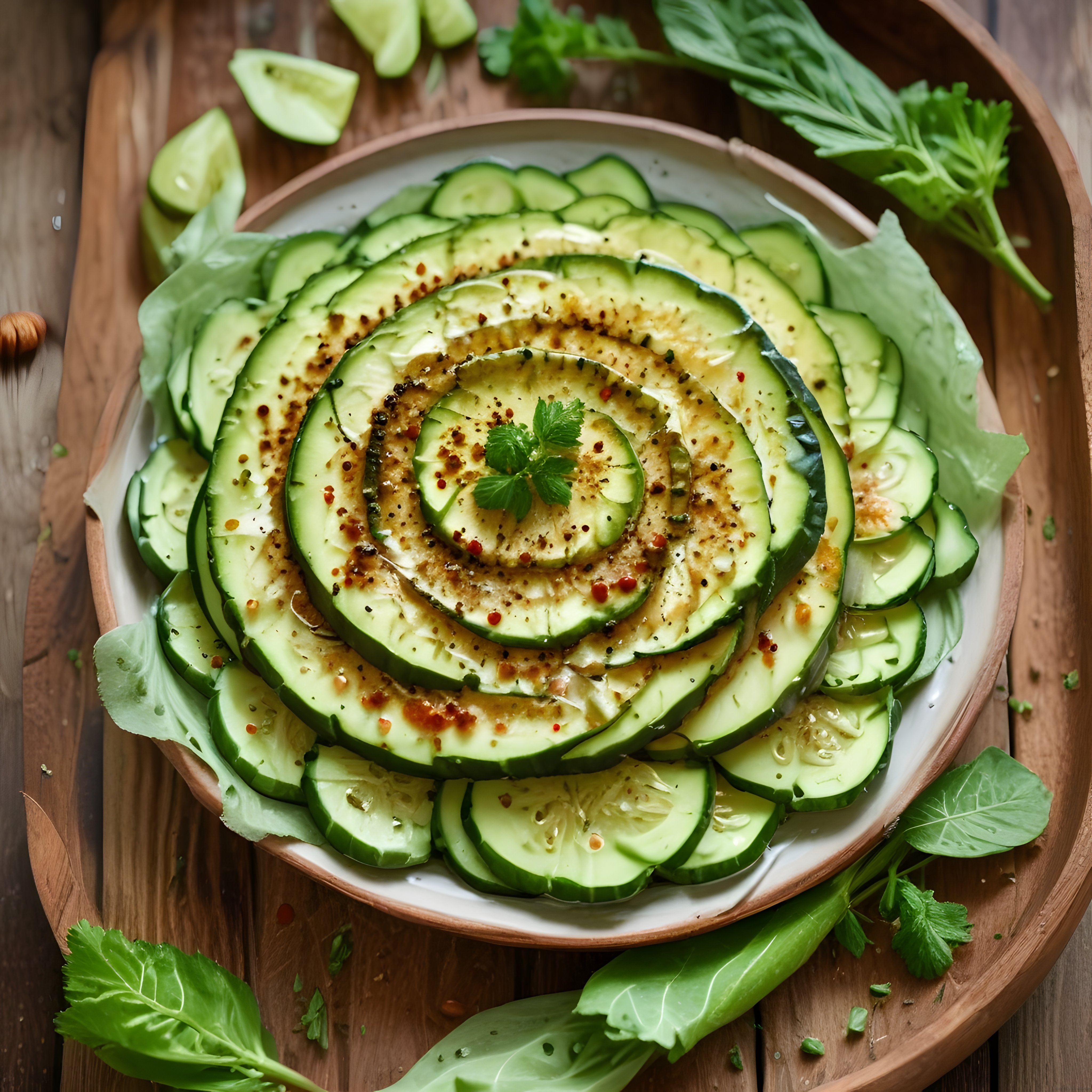 Salatalık Dilimleriyle Hazırlanan Ferahlatıcı ve Sağlıklı Yaz Salatası