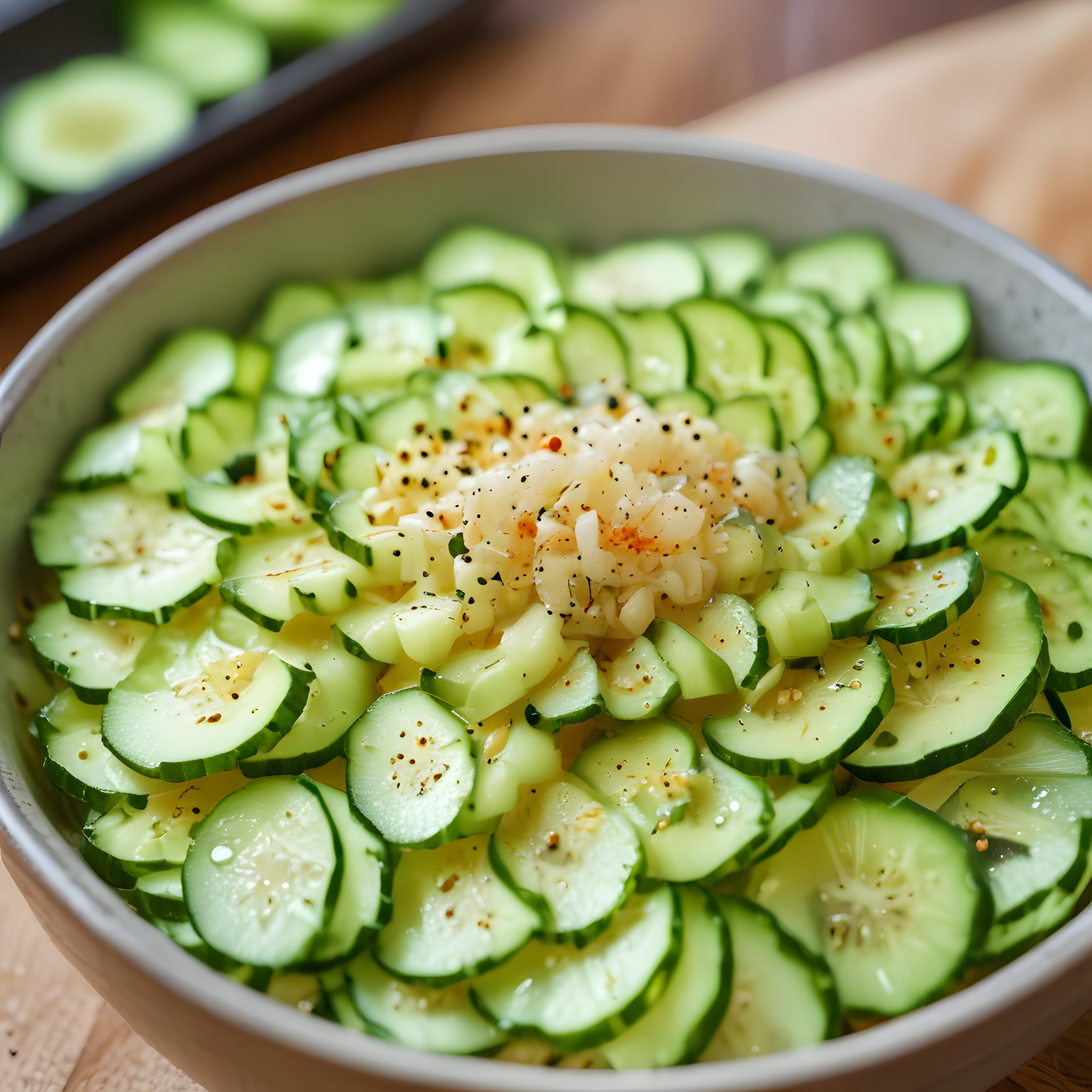 Salatalık dilimleriyle serinleten pratik salata tarifi ve sunum önerisi