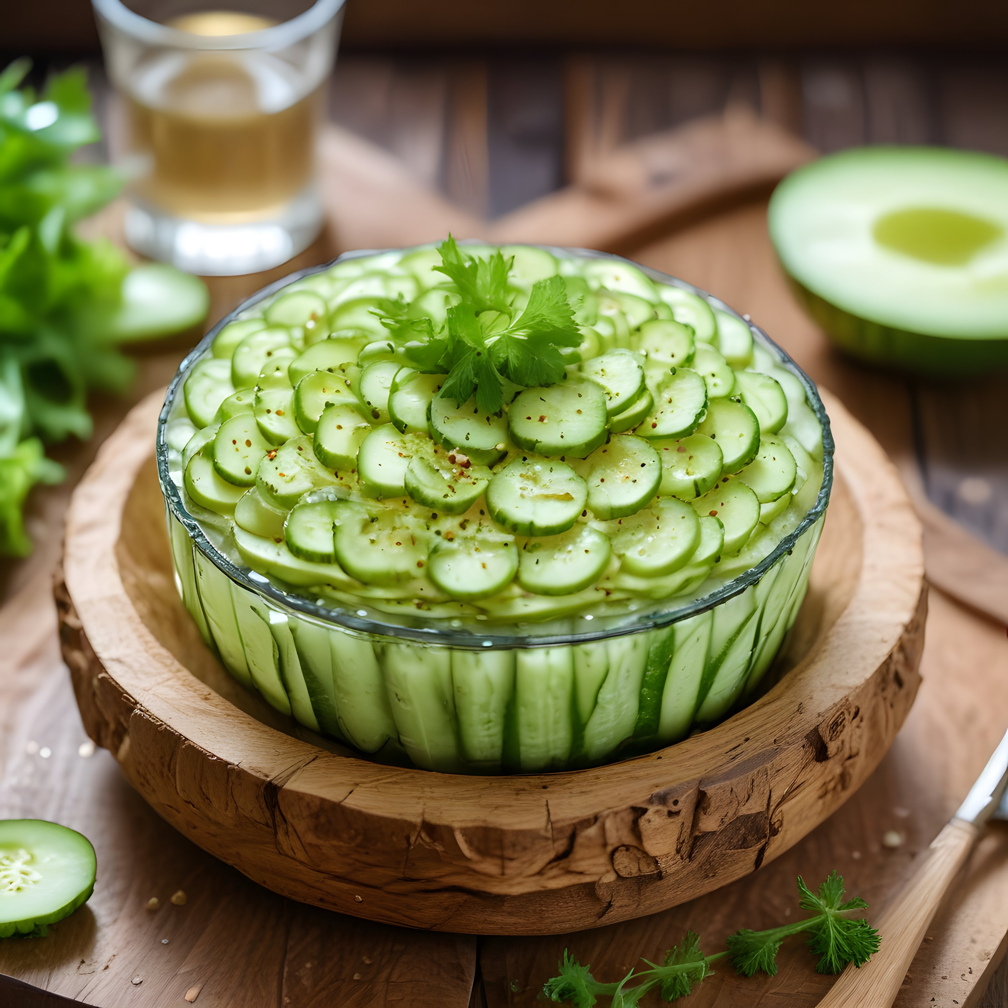Salatalık Dilimleriyle Süslenmiş Pratik ve Sağlıklı Meze Sunumu