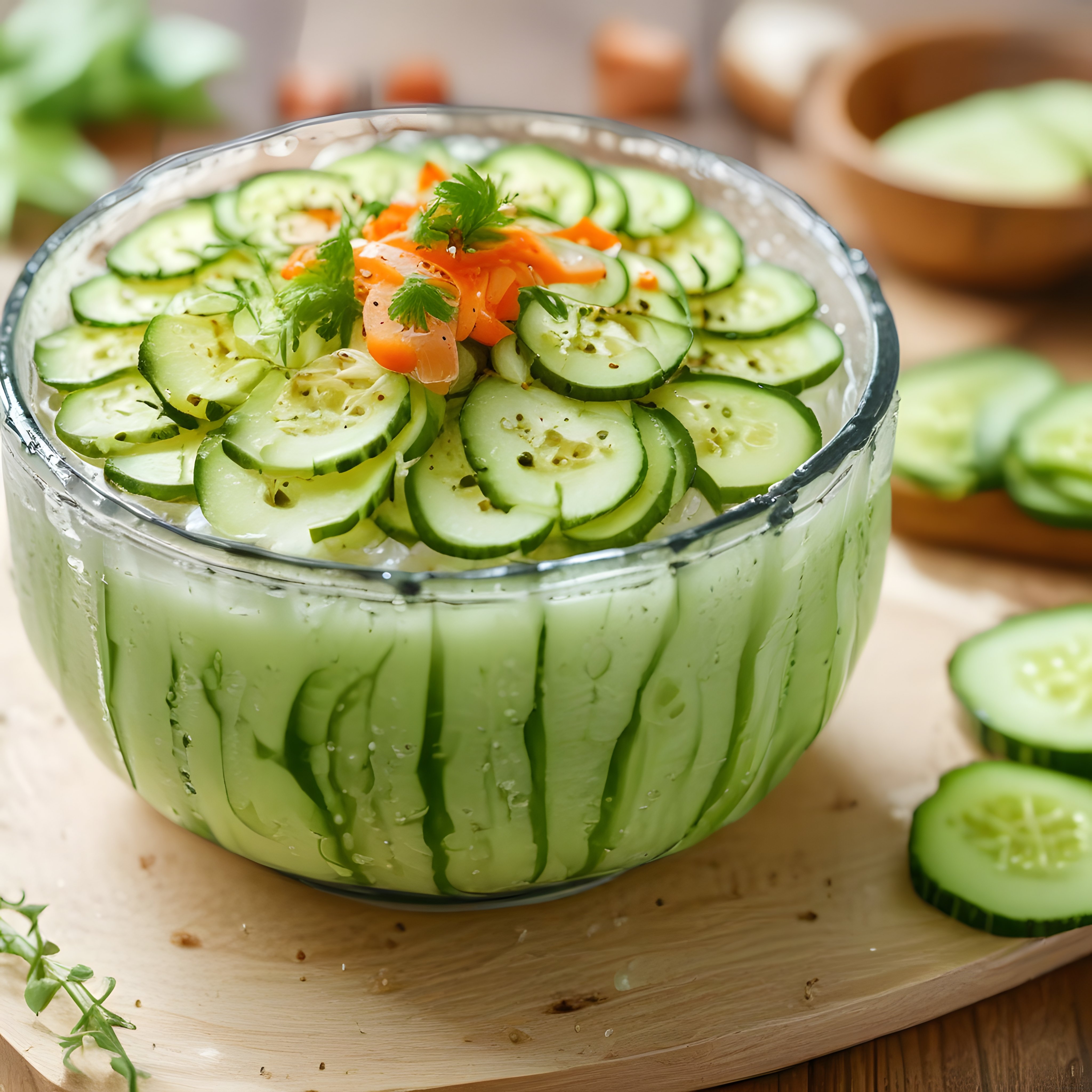 Salatalık Dilimleriyle Süslenmiş Pratik ve Serinletici Yaz Salatası Tarifi