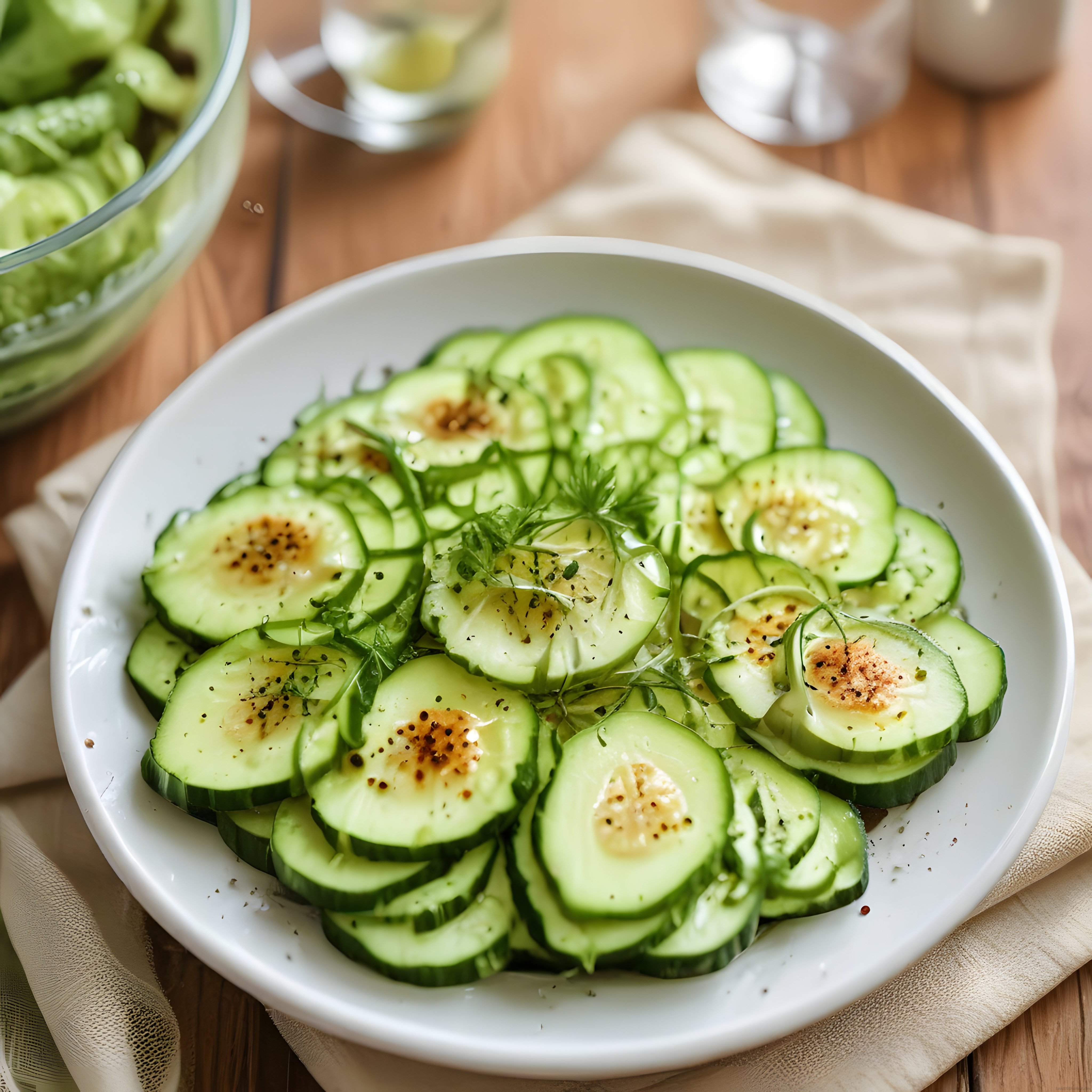 Salatalık Dilimli Ferahlatıcı Baharatlı Salata Tarifi ve Pratik Yaz Sunumu