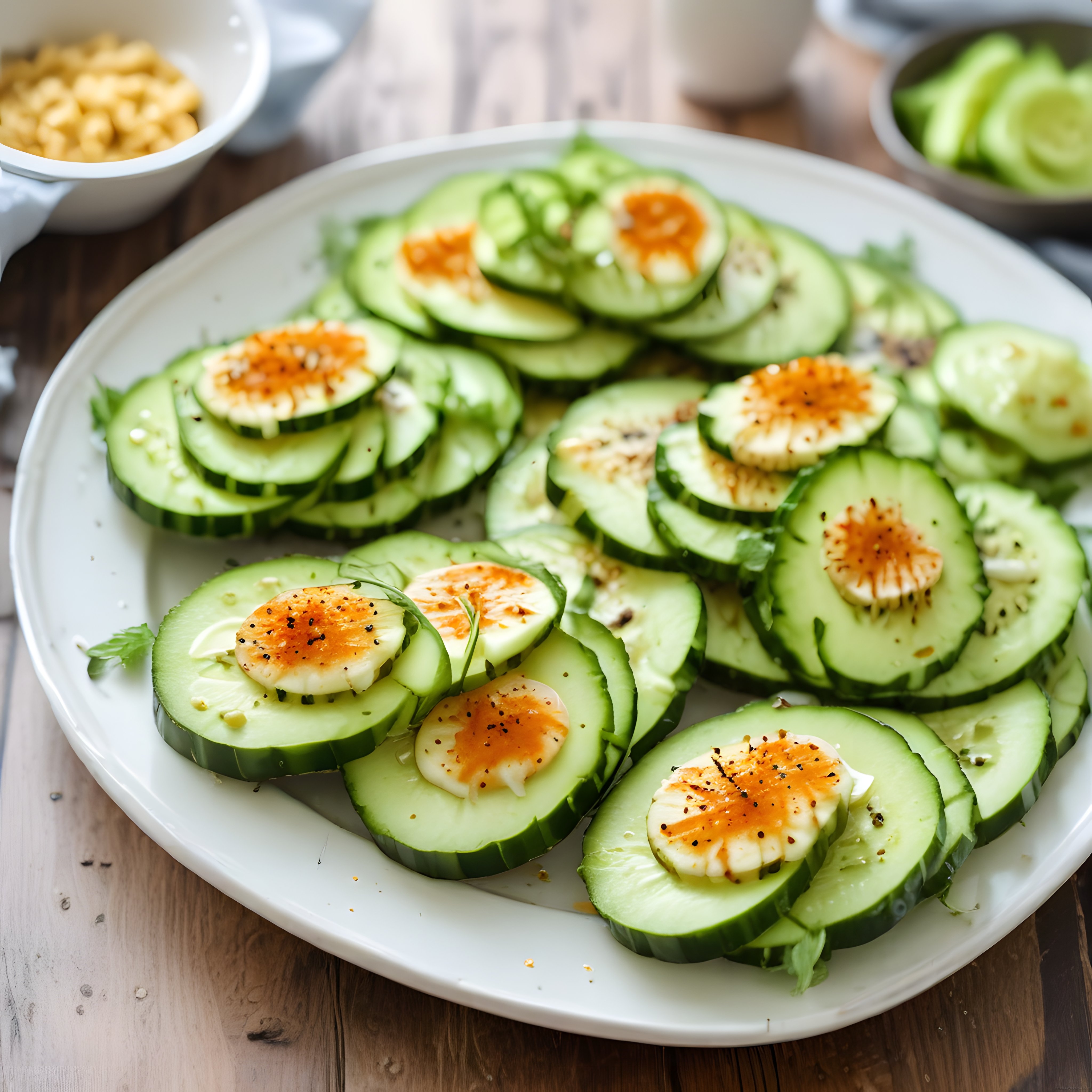 Salatalık Üzerine Haşlanmış Yumurta ile Pratik Sağlıklı Atıştırmalık