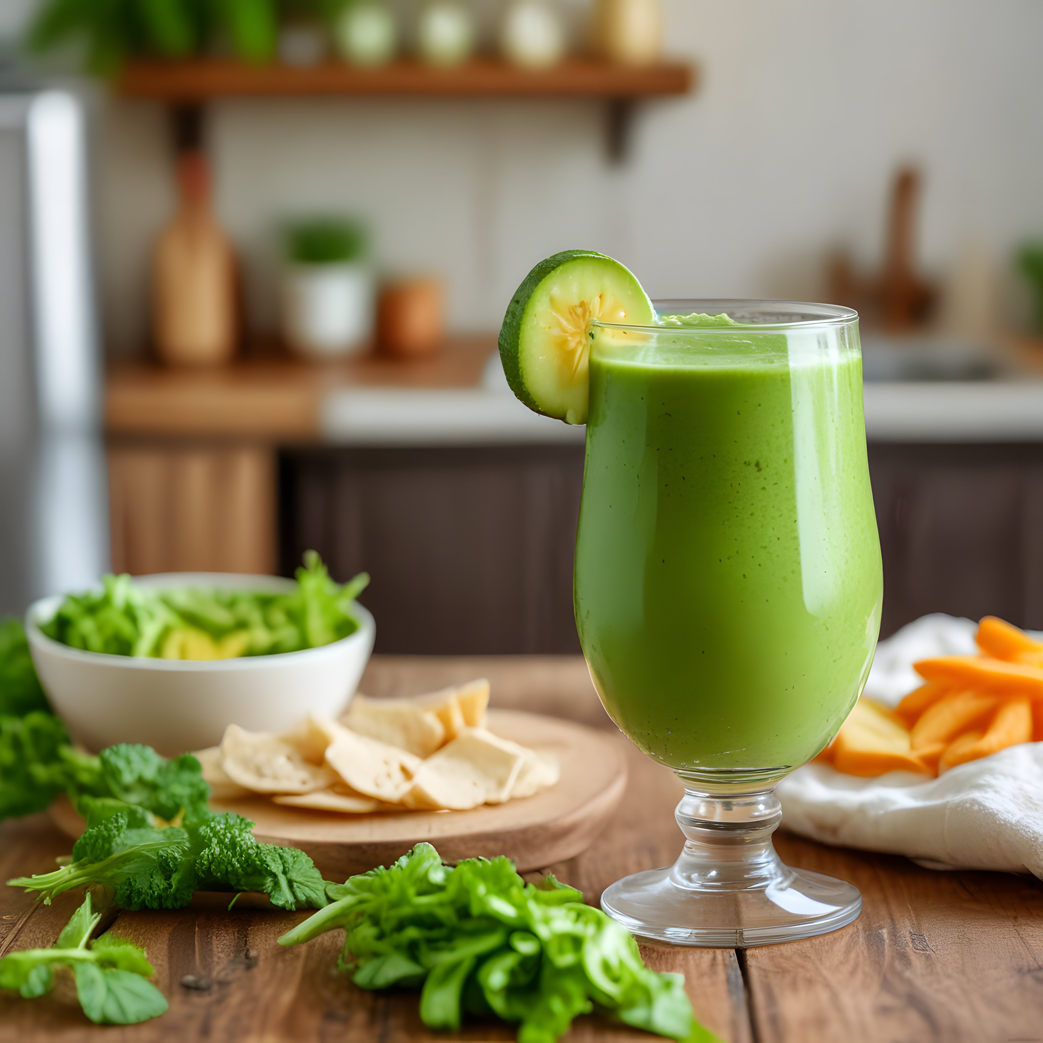 Salatalık ve Yeşilliklerle Hazırlanan Ferahlatıcı Detoks Smoothie Tarifi