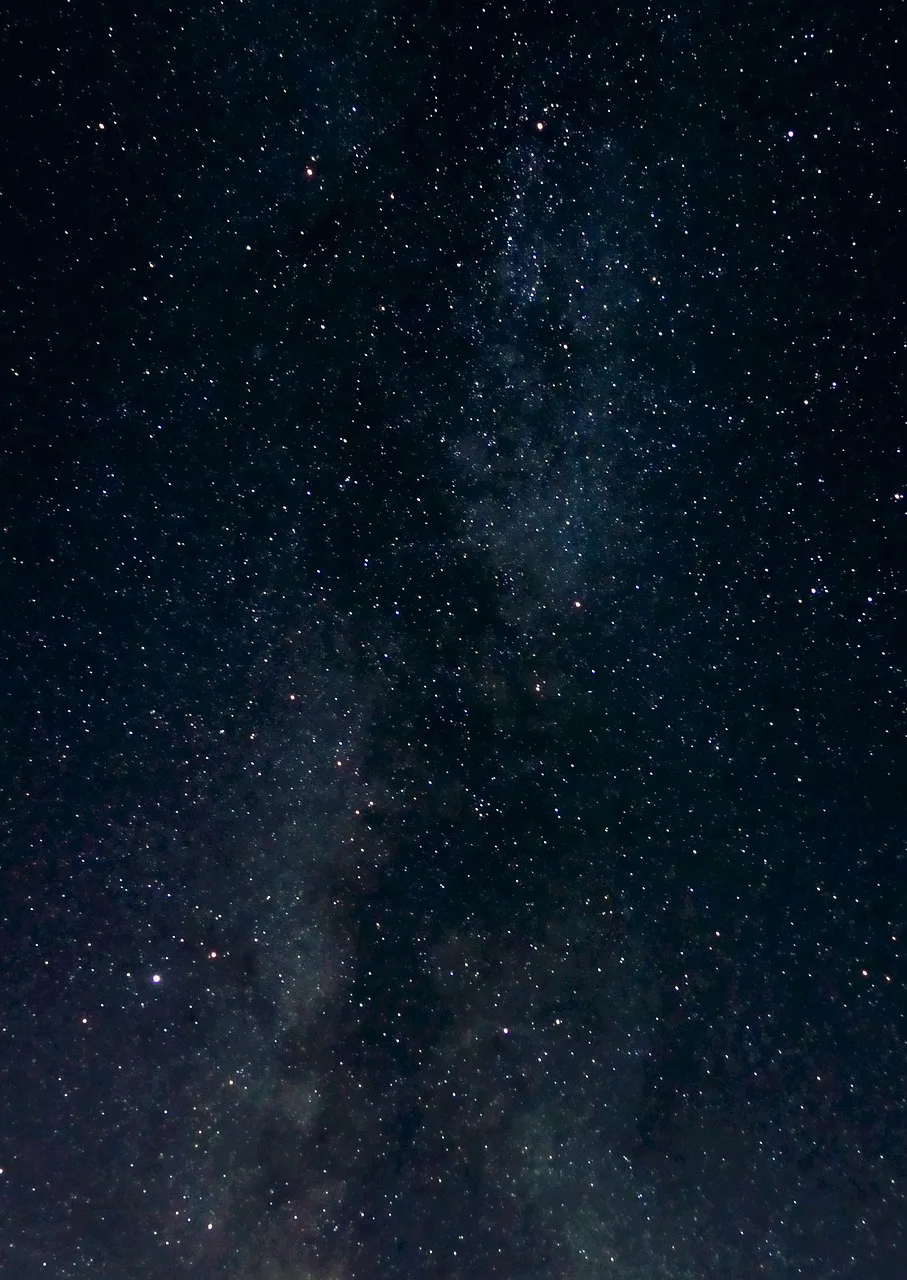 Samanyolu galaksi gece manzarası - uzun pozlama